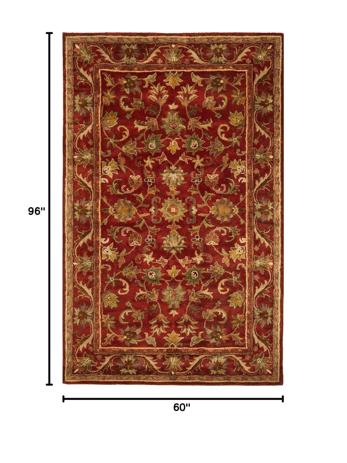Antiquity AT52 Hand Tufted Indoor Area Rug - Red/Red - 5'x8' - Safavieh