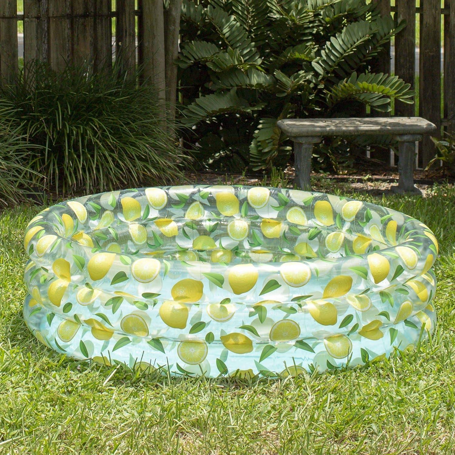 HeSLehs Lemon Print Designer Sunning Pool