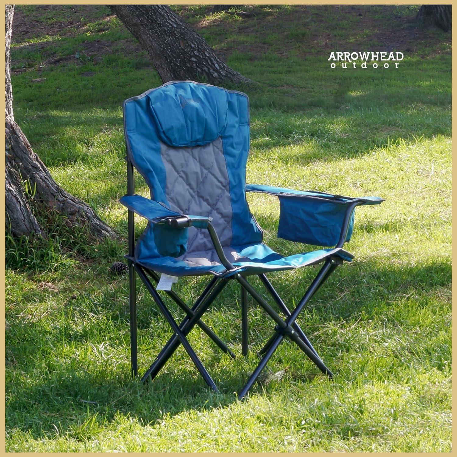 ARROWHEAD Outdoor Folding Camping Chair with Cushions