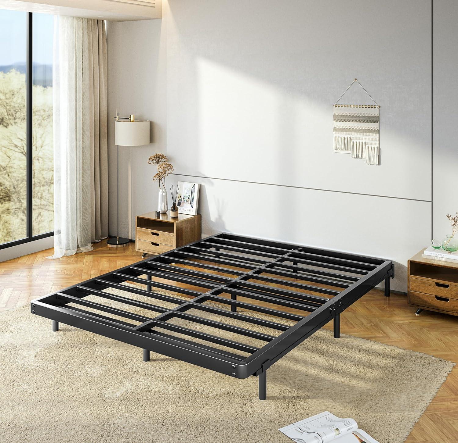 Alwyn Home Bercht 2" Low Profile Metal Box Spring Bunkie Board, Thin Bed Slat Replacement(No legs)