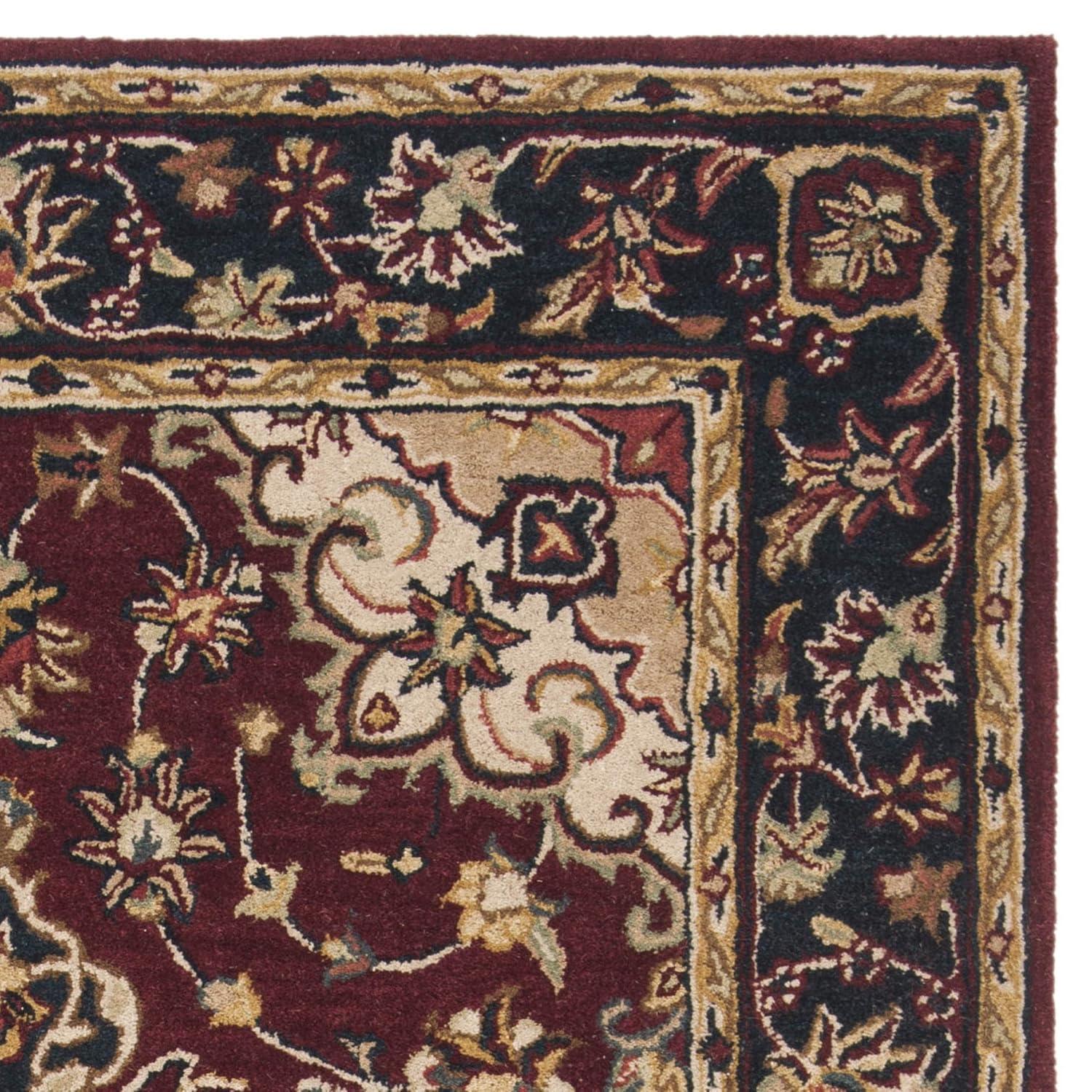 SAFAVIEH Classic Kennet Traditional Wool Area Rug, Burgundy/Navy, 4' x 6'