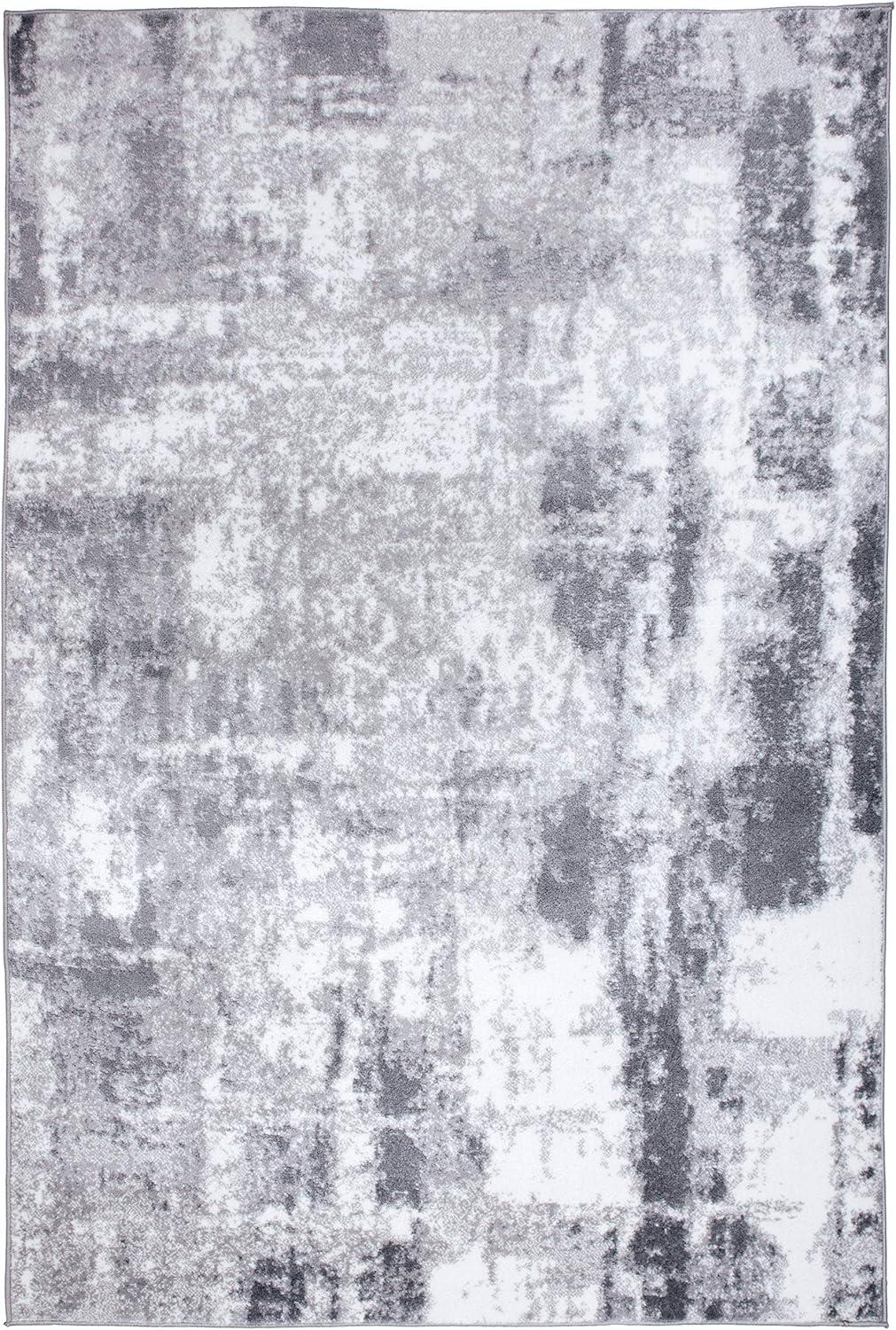 World Rug Gallery Contemporary Abstract Distressed Area Rug