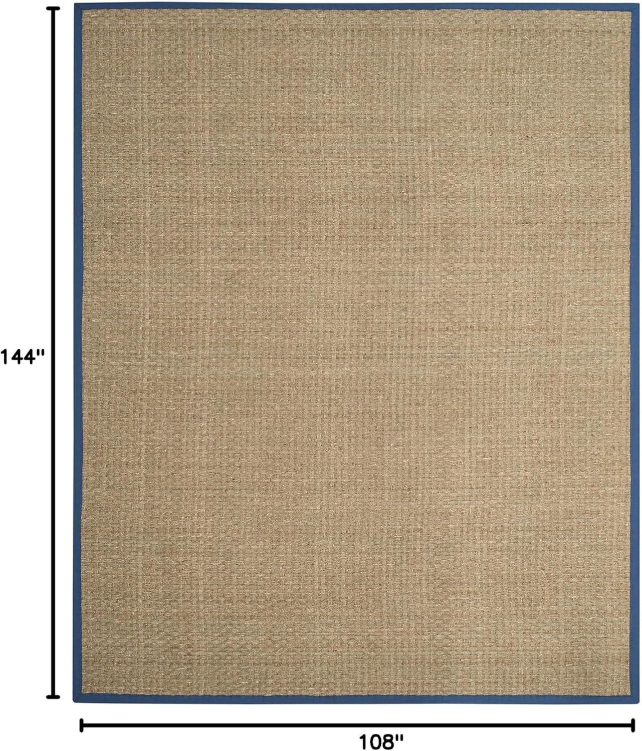Natural Fiber NF114 Power Loomed Indoor Area Rug - Natural/Light Navy - 9'x12' - Safavieh