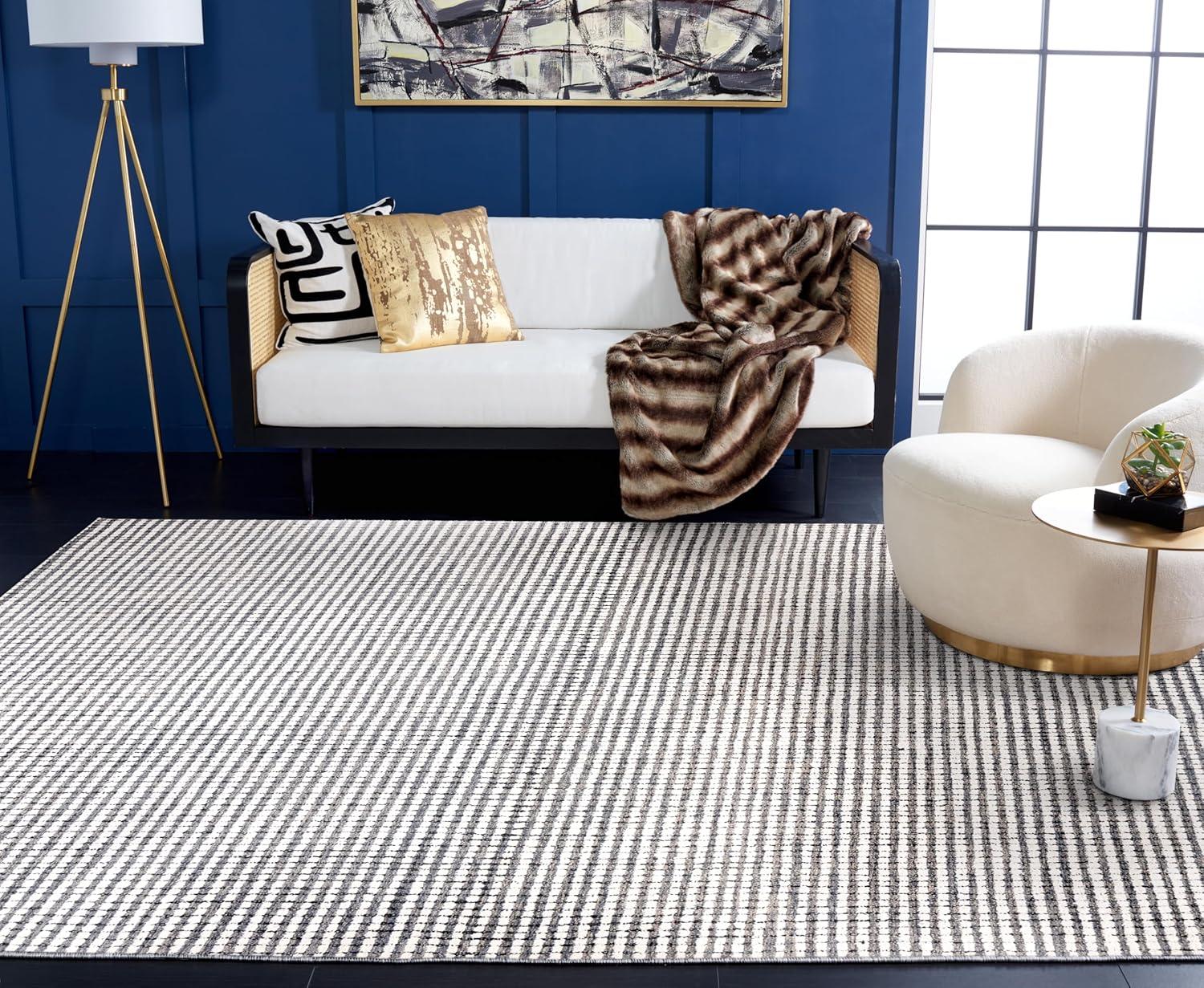 Abstract ABT853 Handmade Indoor Area Rug - Grey/Ivory - 8'x10' - Safavieh