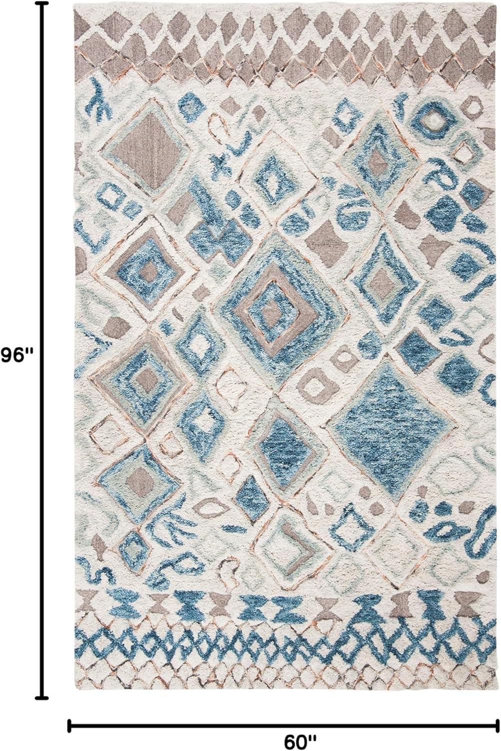 Adelone Shag Hand Tufted Wool Southwestern Rug