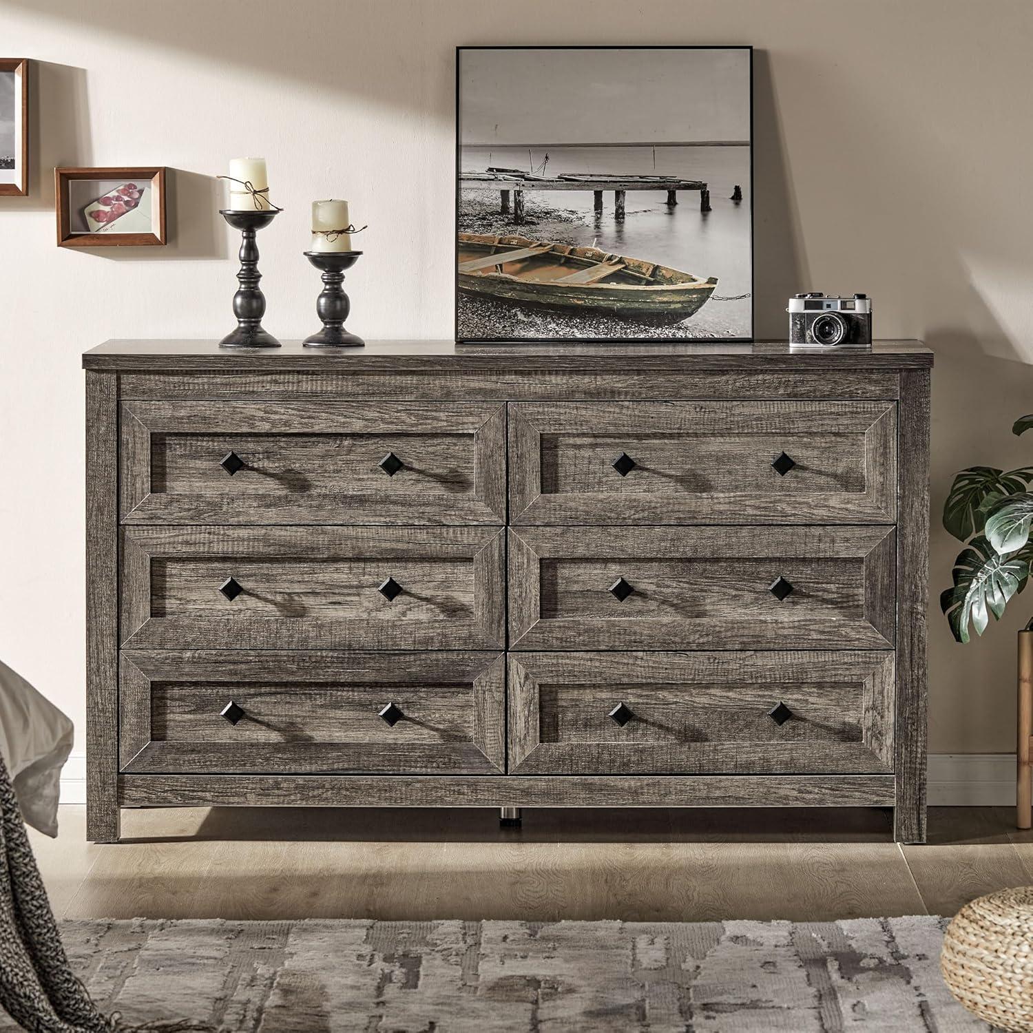 Laurel Foundry Modern Farmhouse® Nieto 54'' W Unfinished 6 - Drawer Dresser