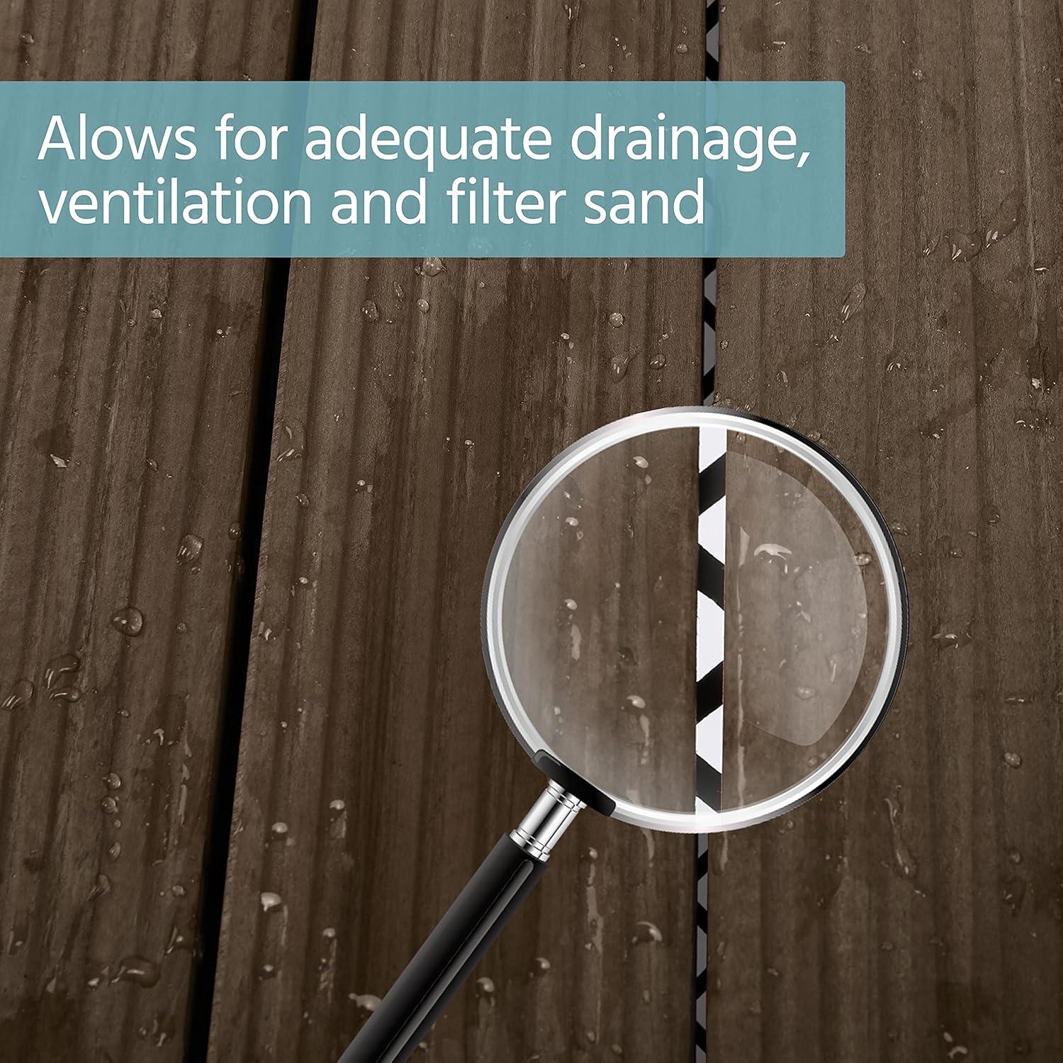 Topeakmart 27PCS Patio Deck Tiles Interlocking Wood Decking Floor Tiles 12 x 12in Black for Outdoor & Indoor Patio Garden Deck Poolside