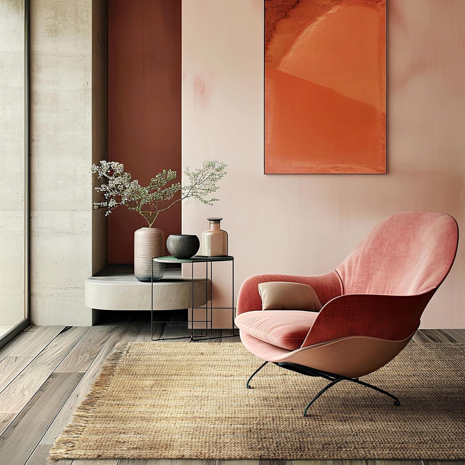 nuLOOM Daniela Chunky Jute Natural 6' x 9' Farmhouse Area Rug