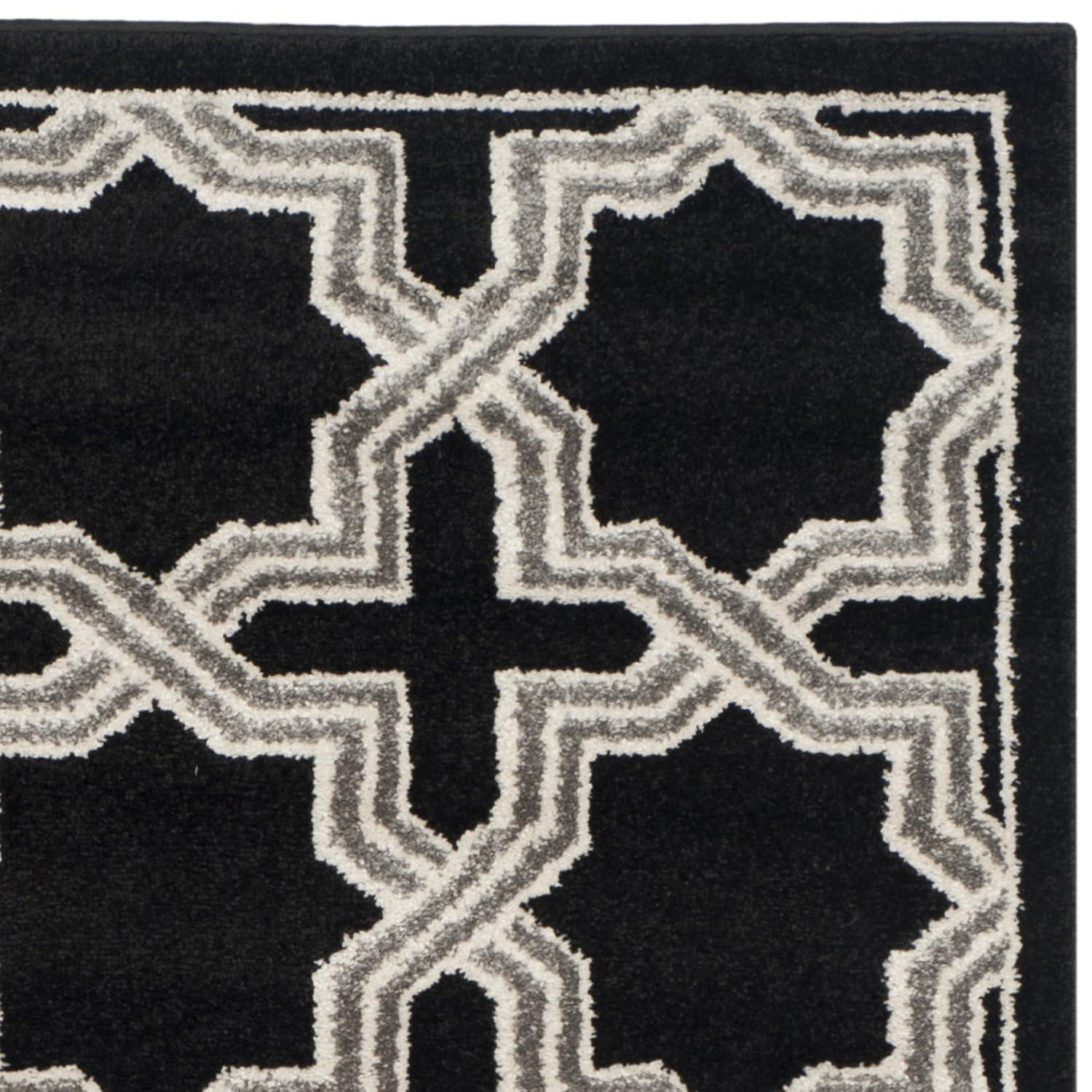 Amherst AMT418 Power Loomed Area Rug - Anthracite/Grey - 4'x6' - Safavieh..