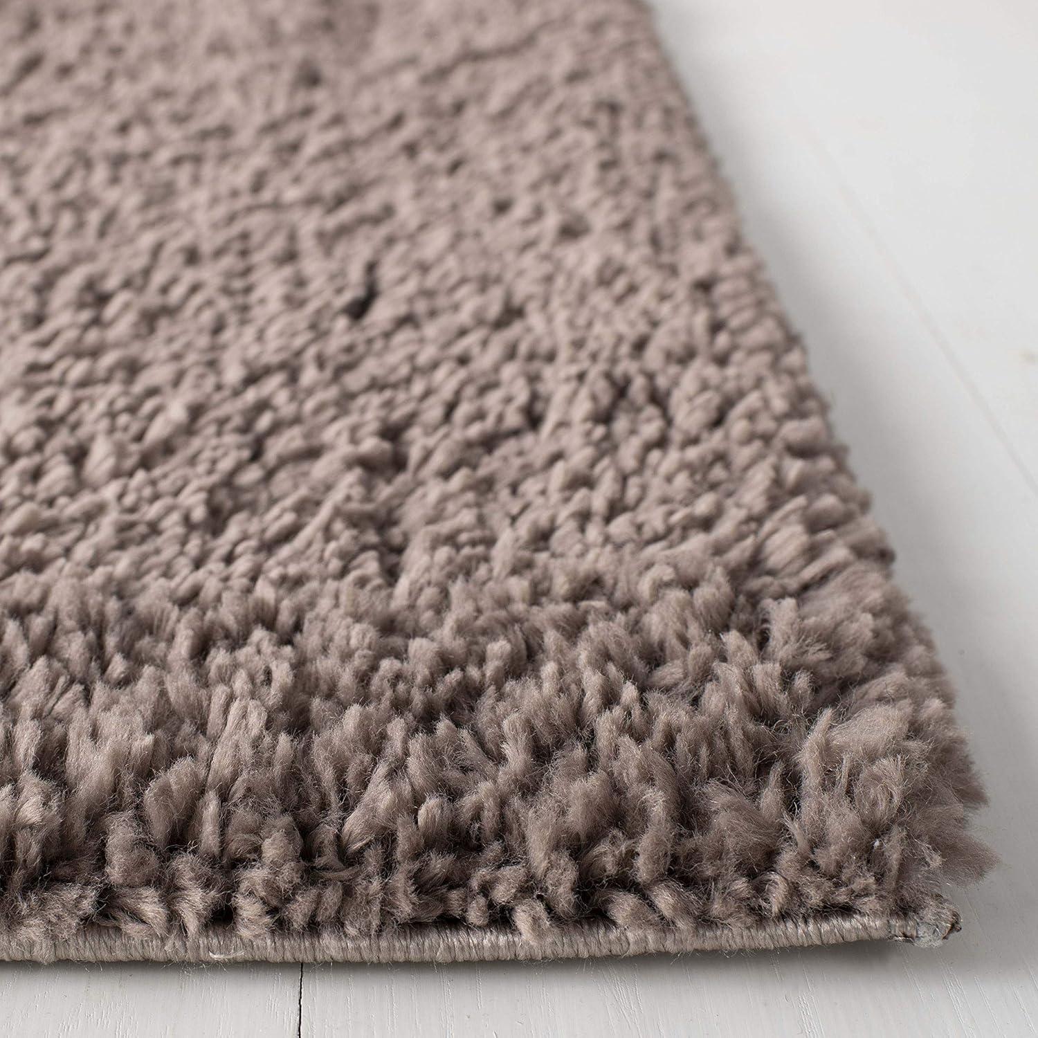 August Shag 900 AUG900 Power Loomed Indoor Area Rug - Taupe - 5'3"x5'3" - Safavieh