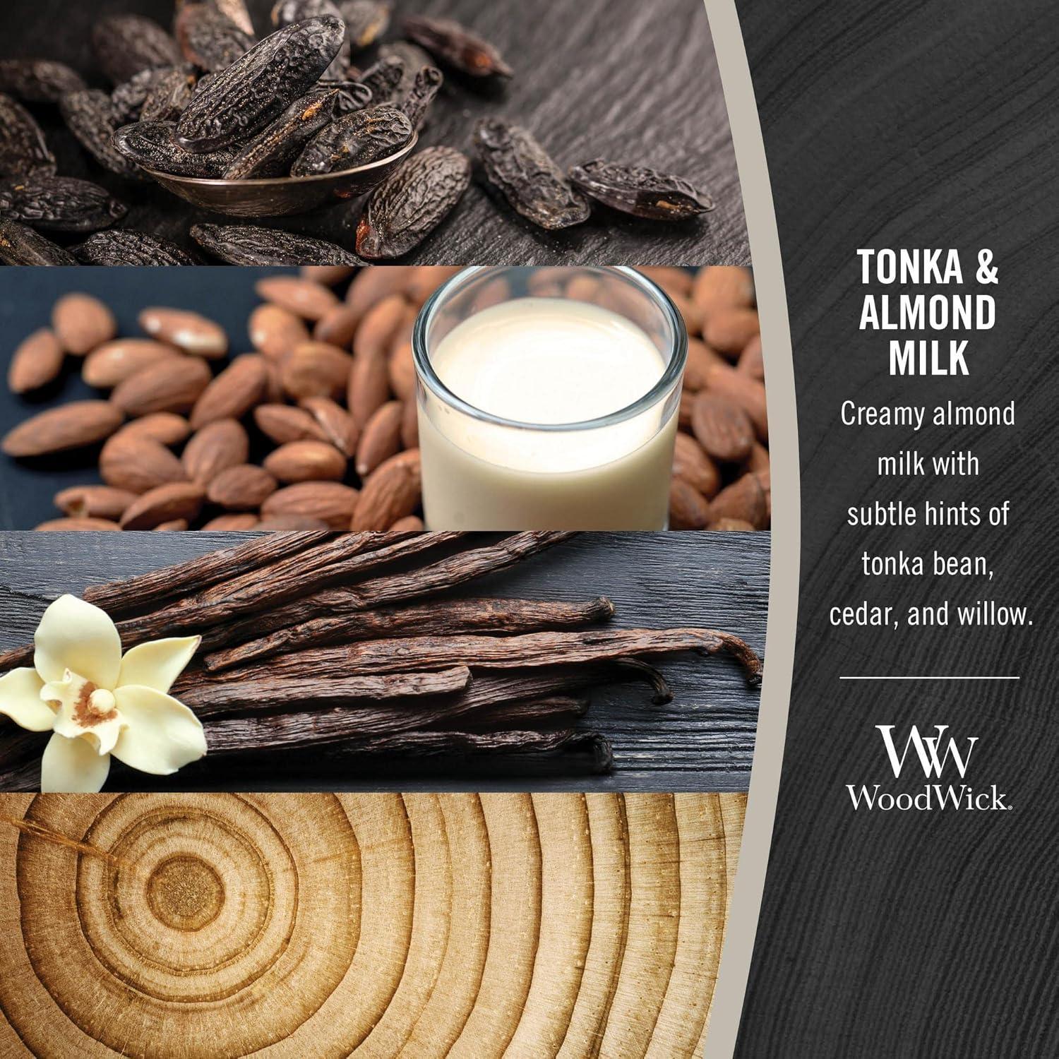 WoodWick Tonka & Almond Milk - 9.7oz Medium Hourglass Candle