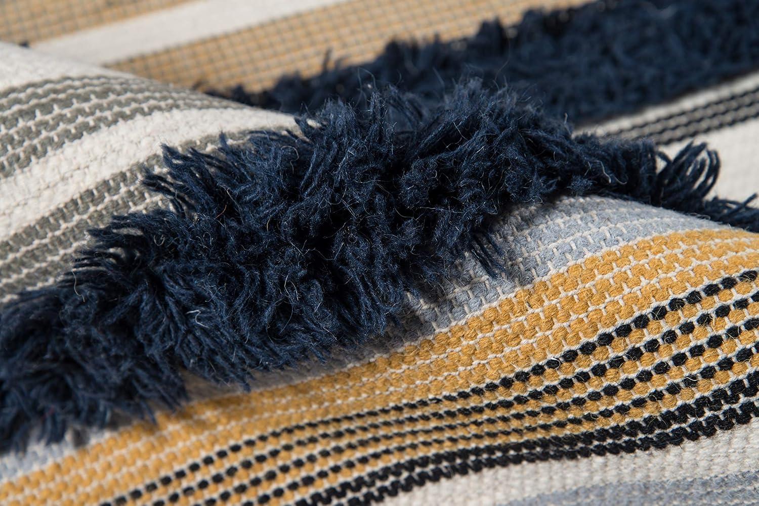Novogratz Contemporary Rectangle Area Rug, Navy, 3' X 5'