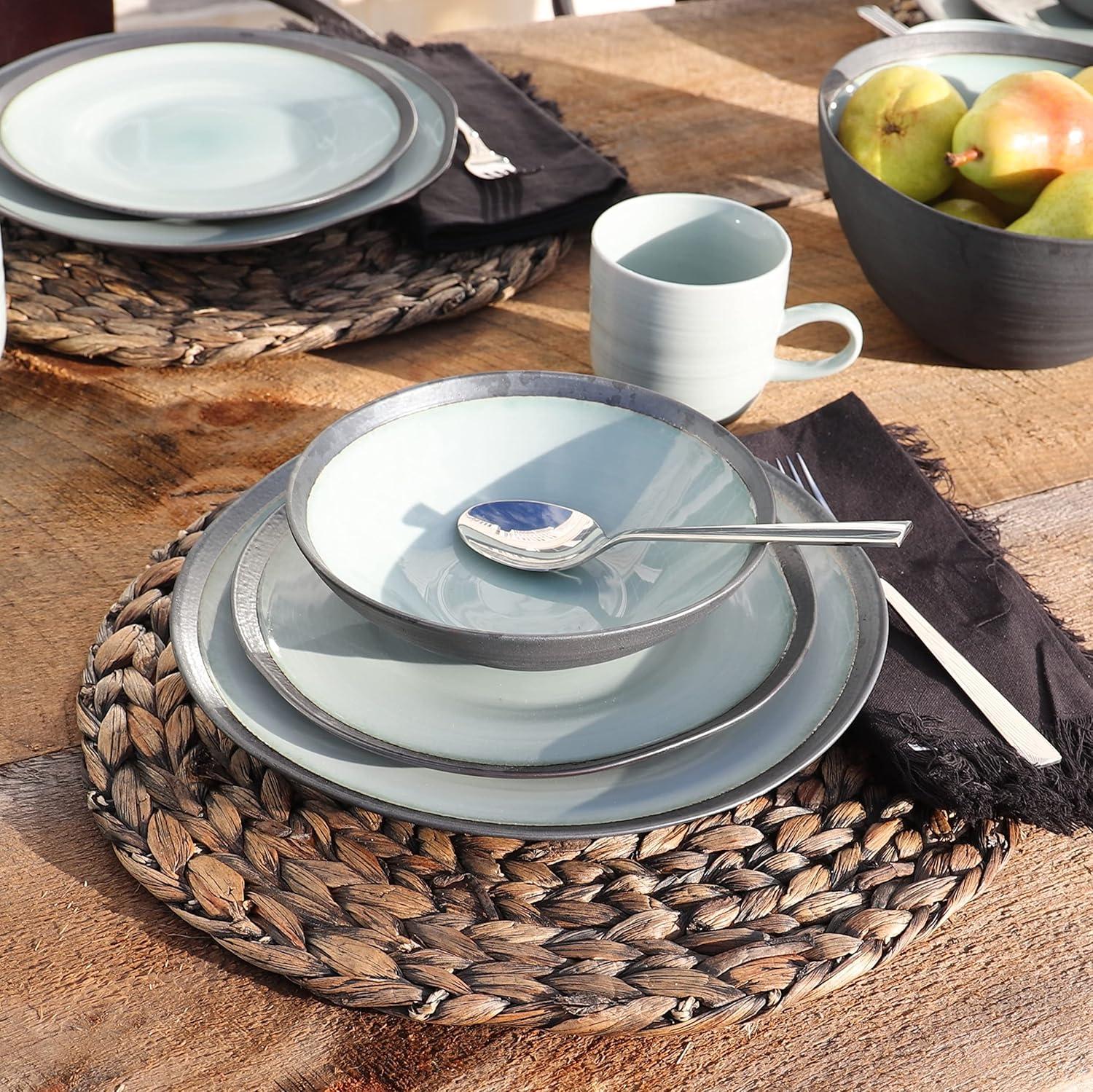 Diana 16 Piece Coastal Porcelain Dinnerware Set