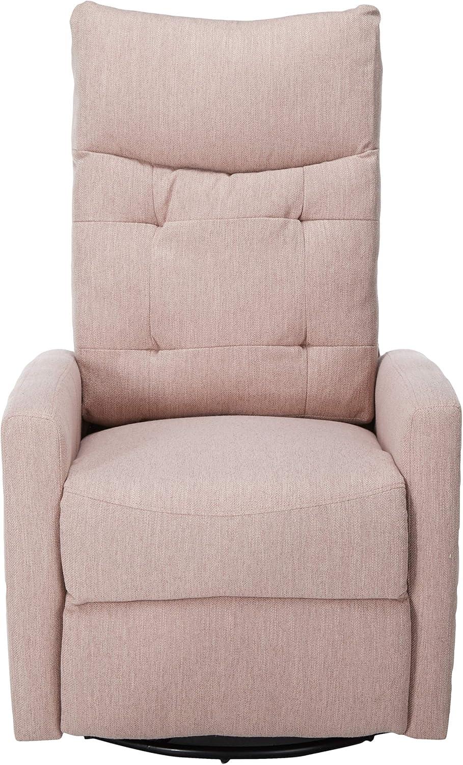 Woodglen Contemporary Glider Swivel Recliner Light Blush - Christopher Knight Home: Nursery-Suitable, Plush Comfort