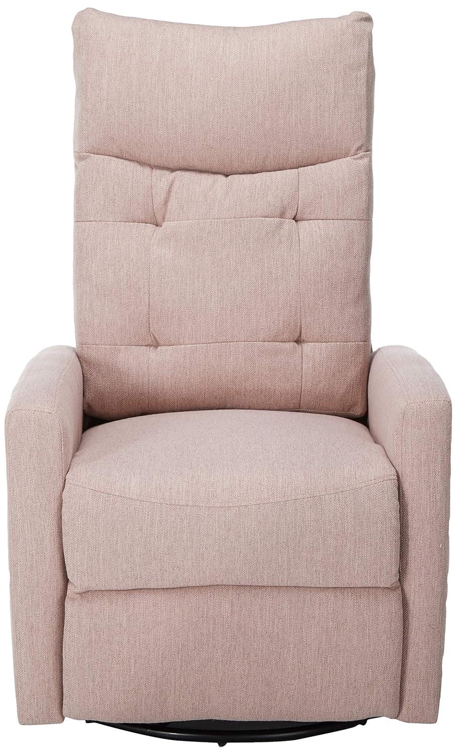 Woodglen Contemporary Glider Swivel Recliner Light Blush - Christopher Knight Home: Nursery-Suitable, Plush Comfort