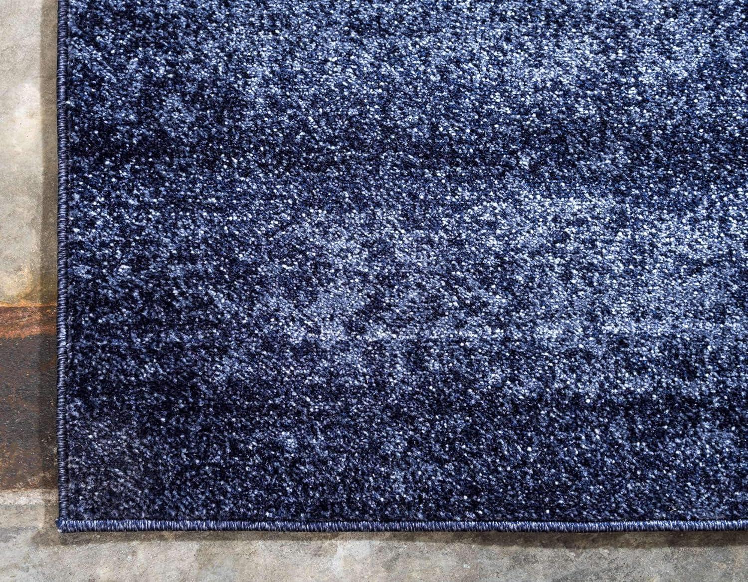 Angelica Navy Blue Transitional 9' x 12' Synthetic Area Rug