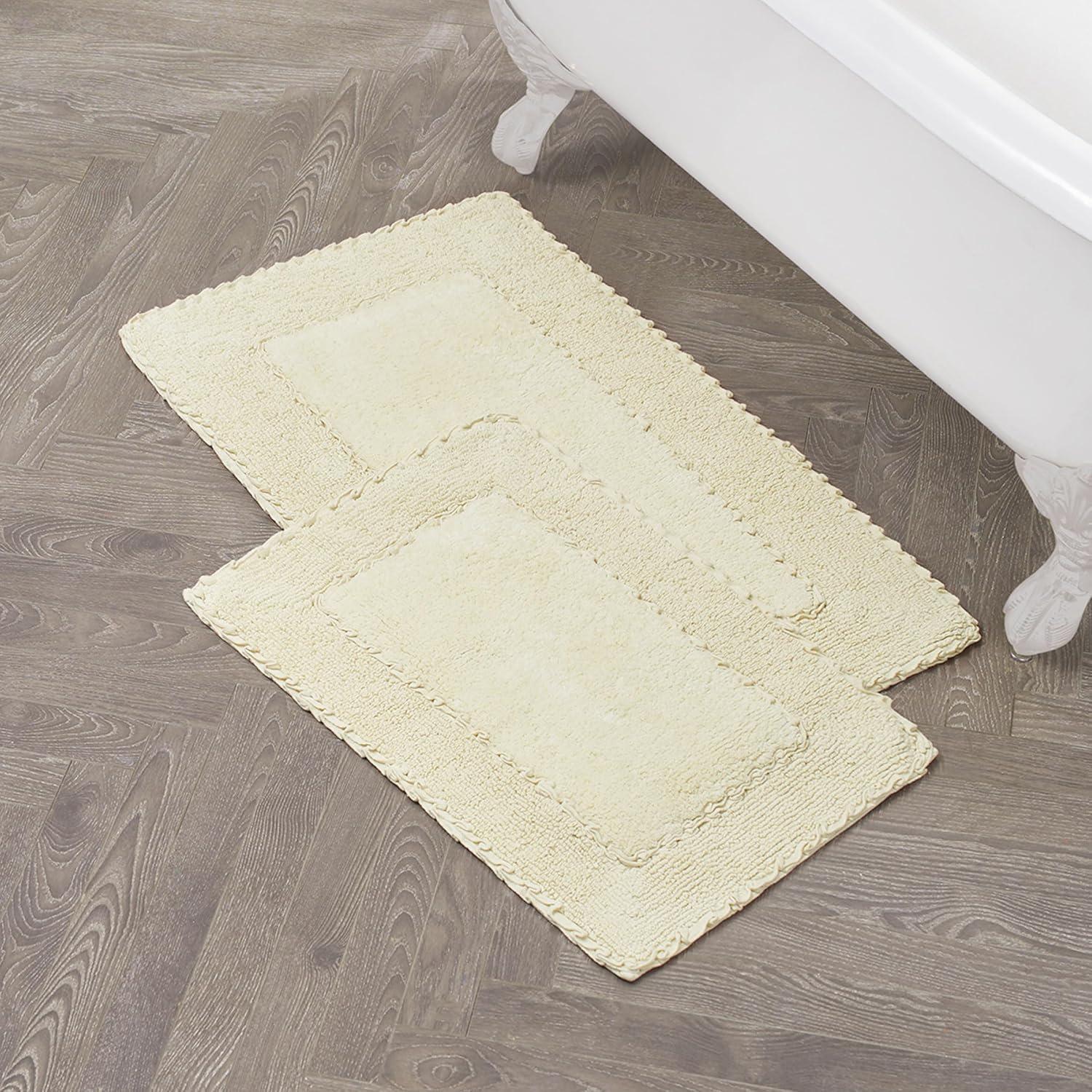 Laura Ashley Laura Ashley Ruffle 100% Cotton Bath Rugs