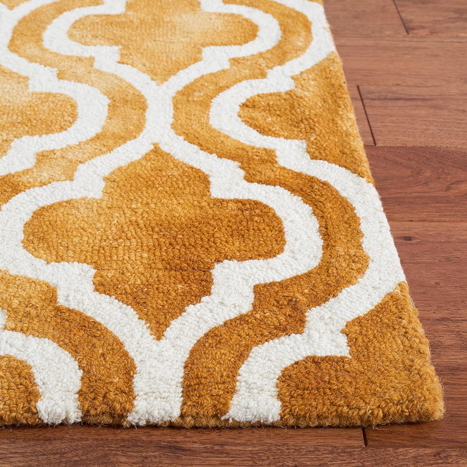 Dip Dye DDY537 Hand Tufted Indoor Area Rug - Gold/Ivory - 5'x8' - Safavieh
