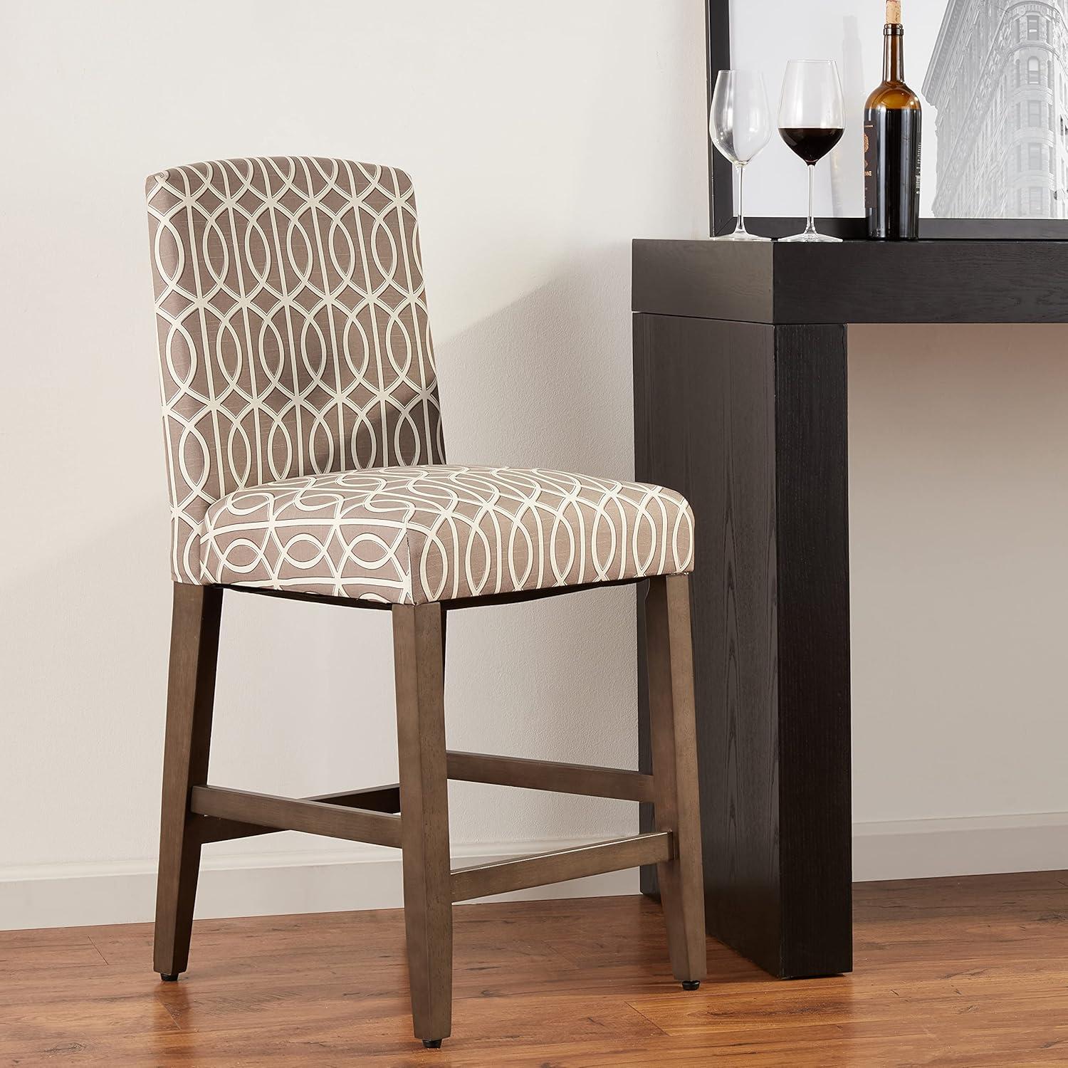 24" Curved Top Counter Height Barstool - HomePop