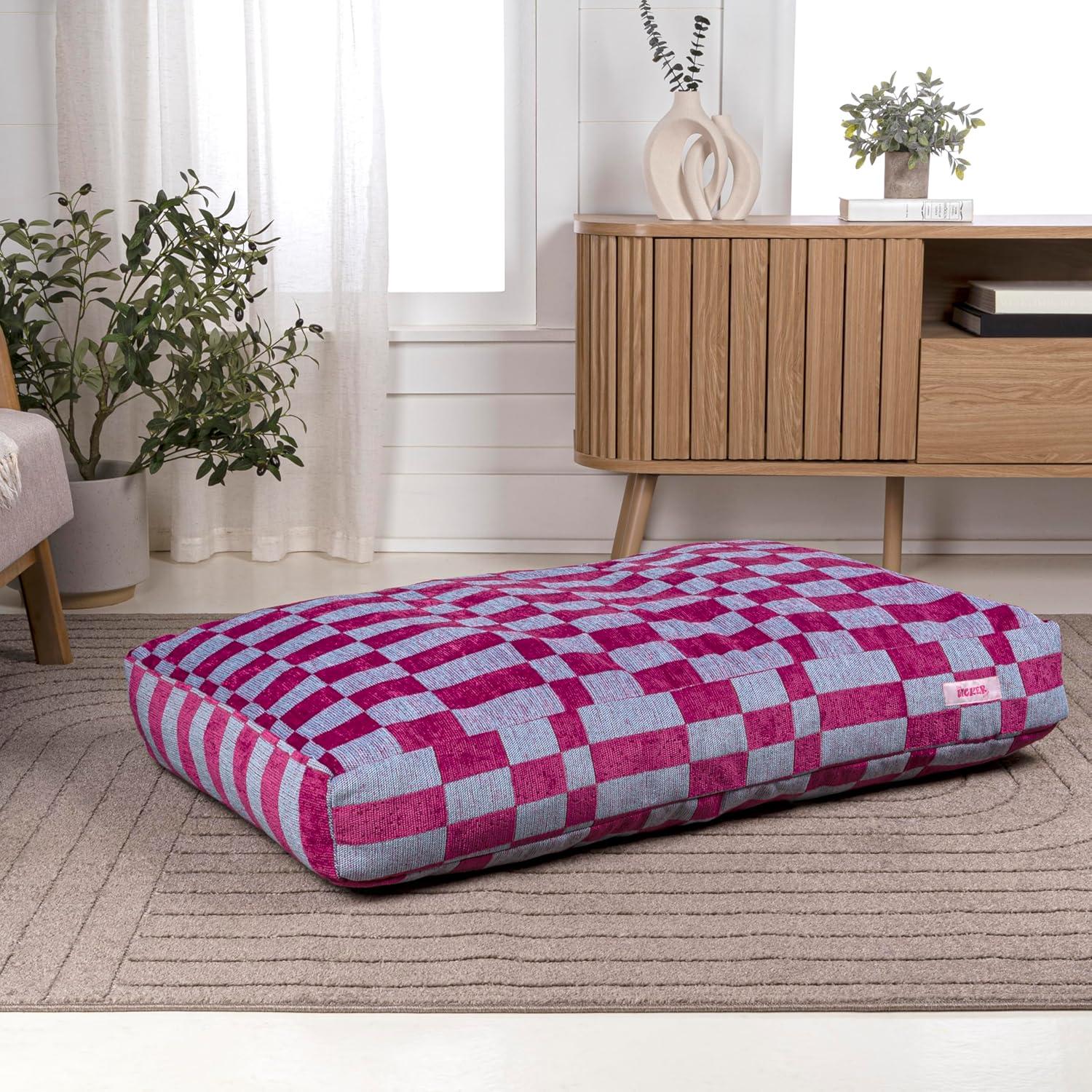 Mabel Designer Modern Ultra Soft Reversible Plush Rectangular Pet Bed with Washable Cover