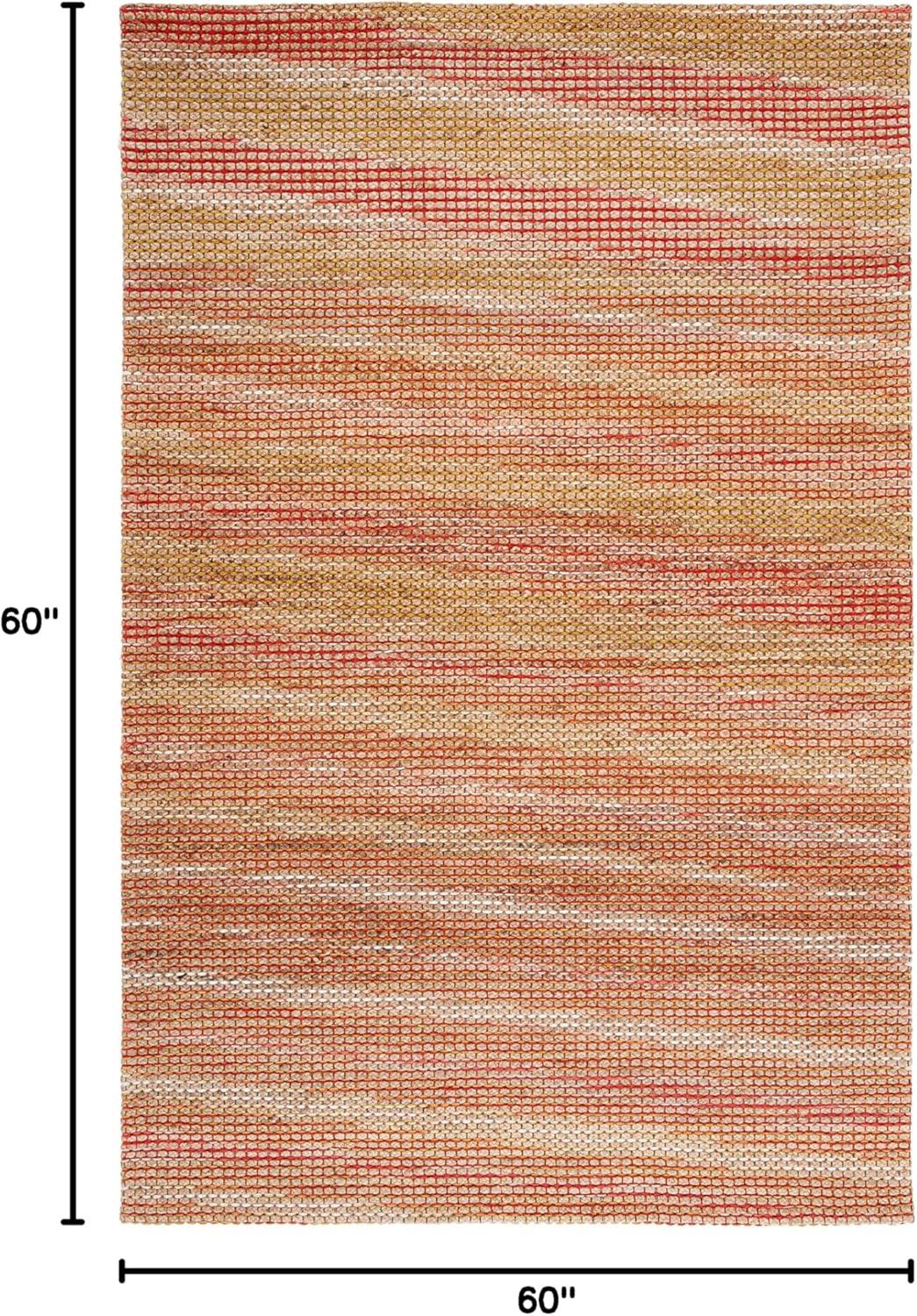Marbella MRB851 Hand Loomed Indoor Area Rug - Natural/Red - 5'x8' - Safavieh