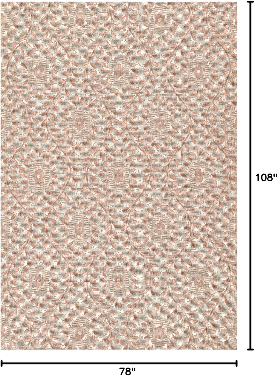 Momeni Riviera Transitional Blue Indoor Outdoor Rug 6'6" X 9'