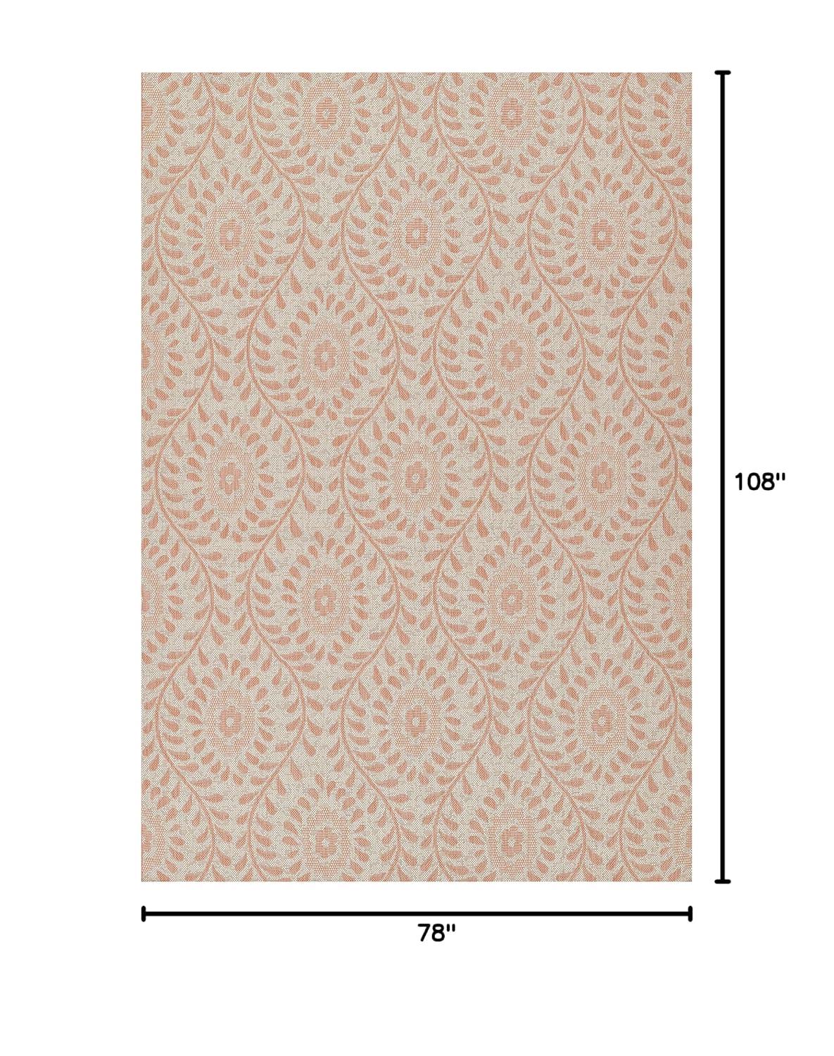 Momeni Riviera Transitional Blue Indoor Outdoor Rug 6'6" X 9'