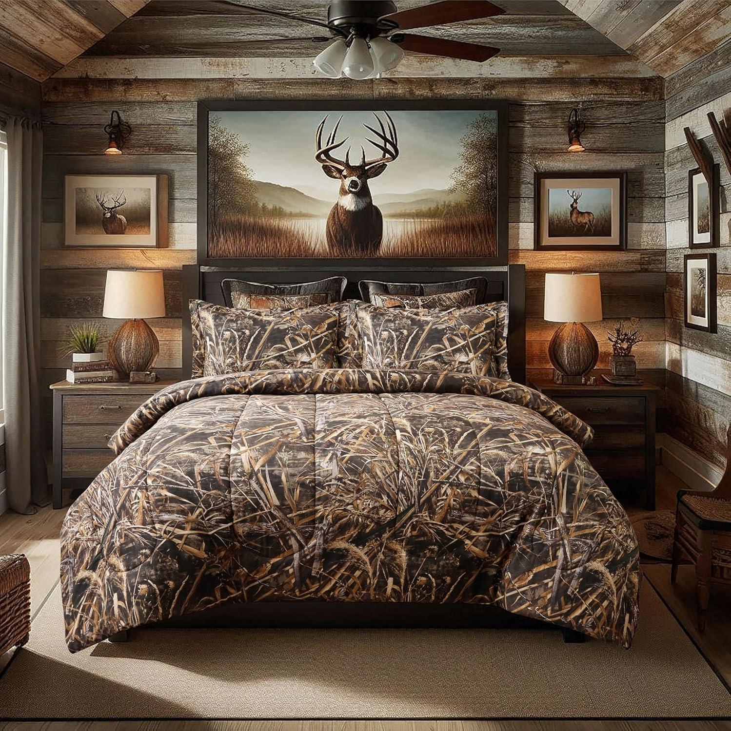 Realtree Realtree Max-5 Camo Comforter Set, Premium Polycotton Fabric, Camouflage Bed Set, Super Soft Forest Bedding Set Hunting & Outdoor, Machine Washable
