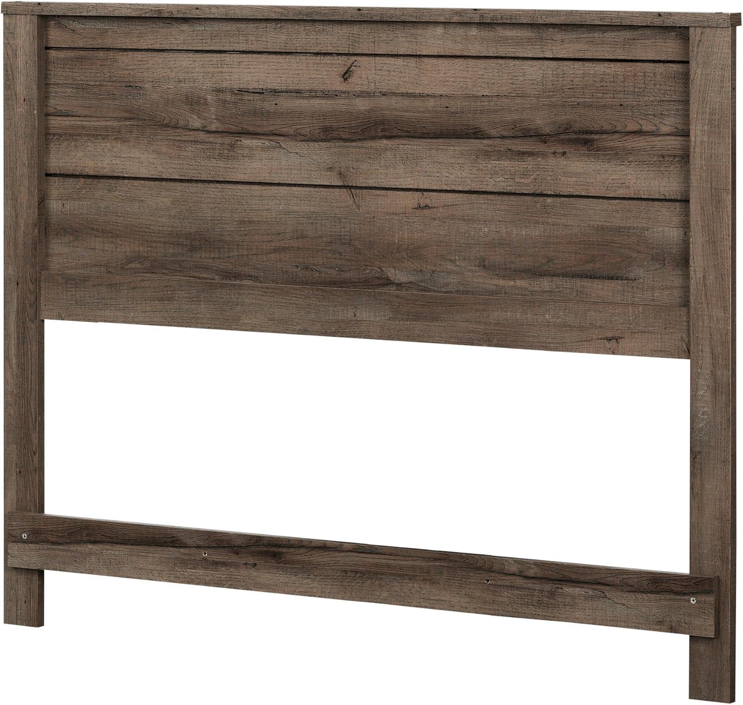 Fynn Fall Oak Full Double Panel Headboard with Sliding Storage