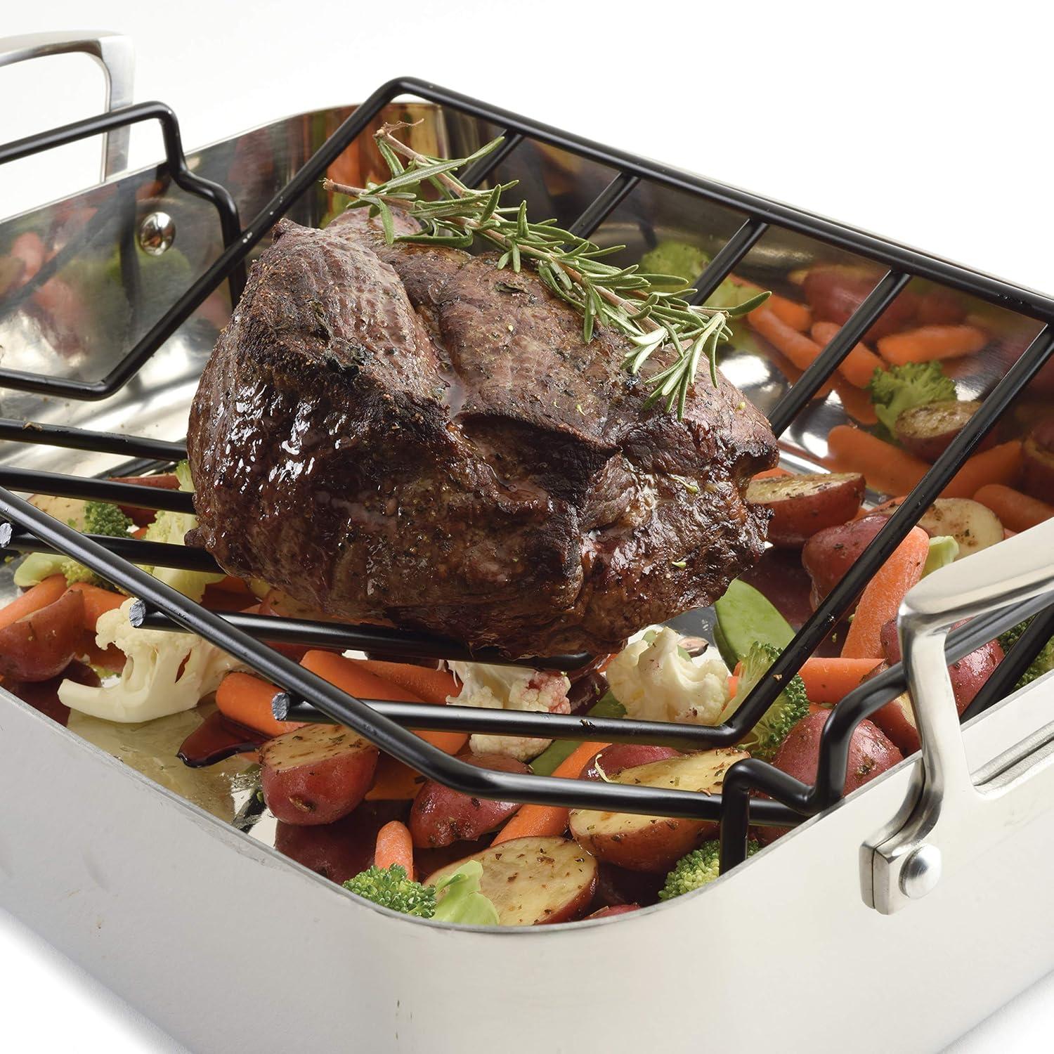 Norpro Nonstick Roasting Rack Heavy Duty | Extra Large 13" x 10" | 1-Count