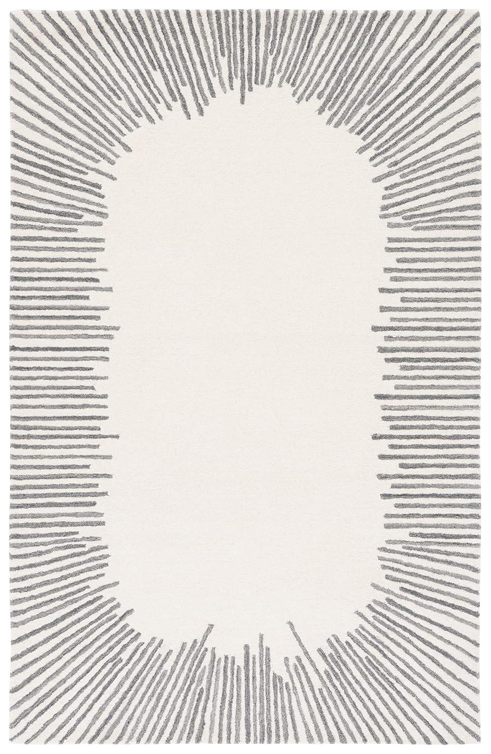 Fifth Avenue FTV129 Hand Tufted Indoor Area Rug - Ivory/Grey - 8'x10' - Safavieh