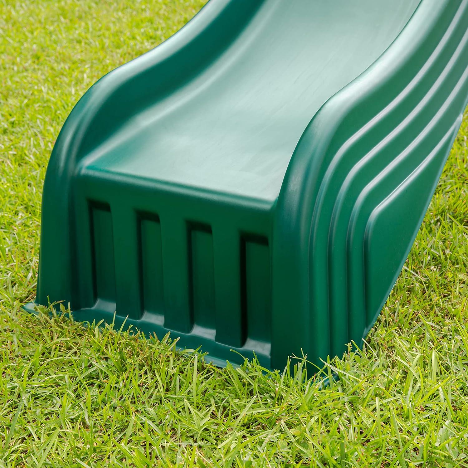 Swing-N-Slide 2 Piece Cool Wave Plastic Slide for 4 Foot Deck Heights, Green