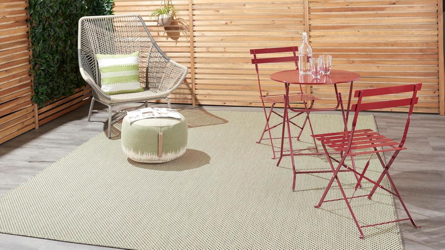 Nourison Courtyard COU01 Indoor/outdoor Area Rug - Ivory Green 8' x 10'