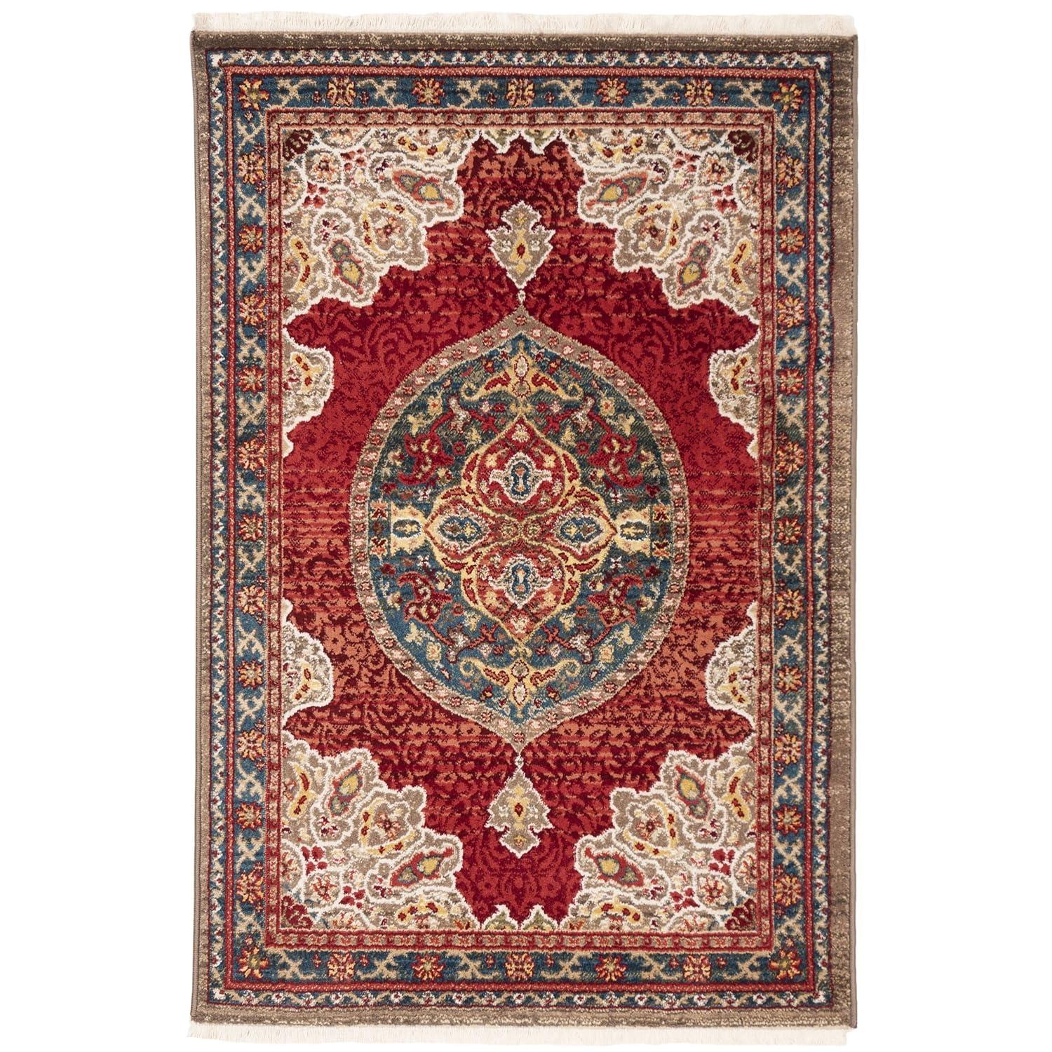 Kashan KSN302 Power Loomed Area Rug - Red/Blue - 9'x12'6" - Safavieh