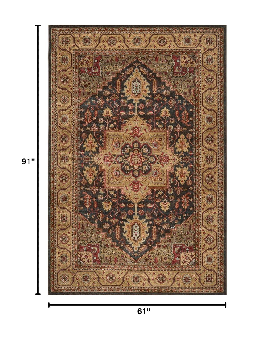 Mahal MAH656 Power Loomed Area Rug - Navy/Natural - 5'1"x7'7" - Safavieh.