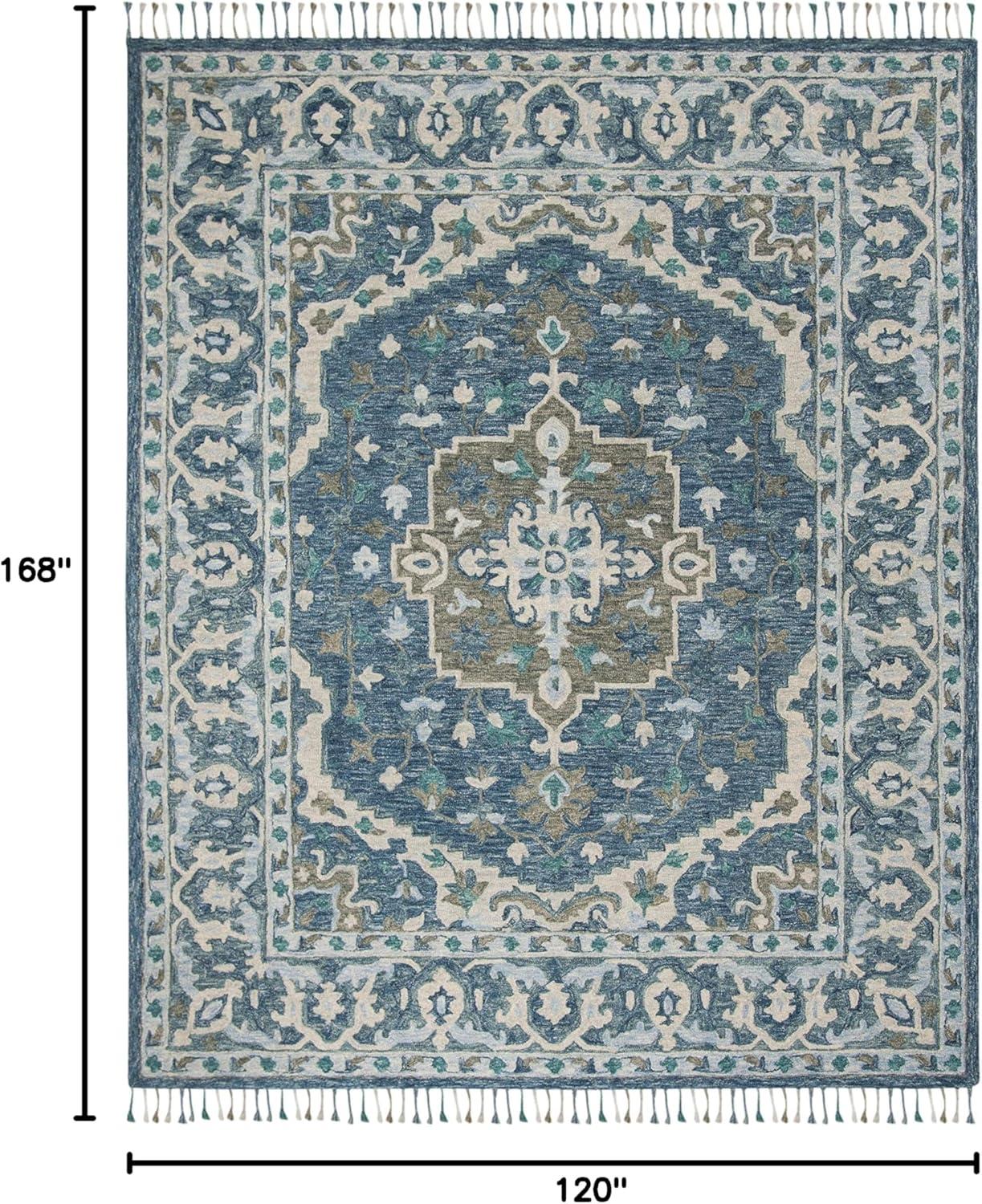 Aspen APN230 Hand Tufted Indoor Area Rug - Dark Blue/Grey - 10'x14' - Safavieh
