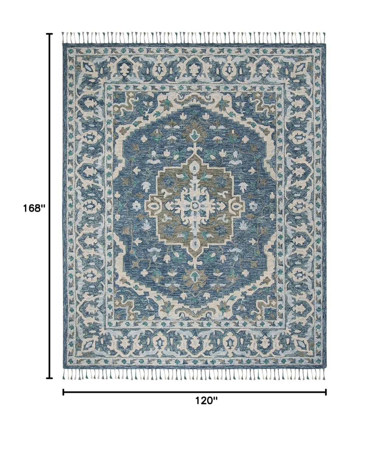 Aspen APN230 Hand Tufted Indoor Area Rug - Dark Blue/Grey - 10'x14' - Safavieh