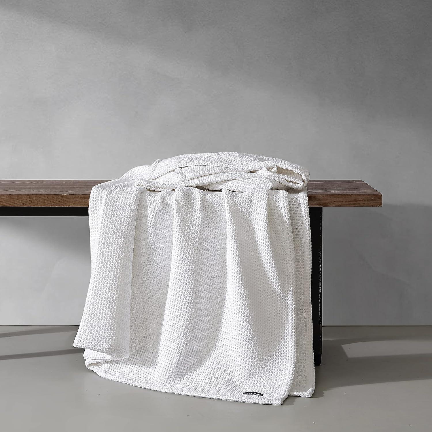 Vera Wang Waffleweave Cotton Blanket