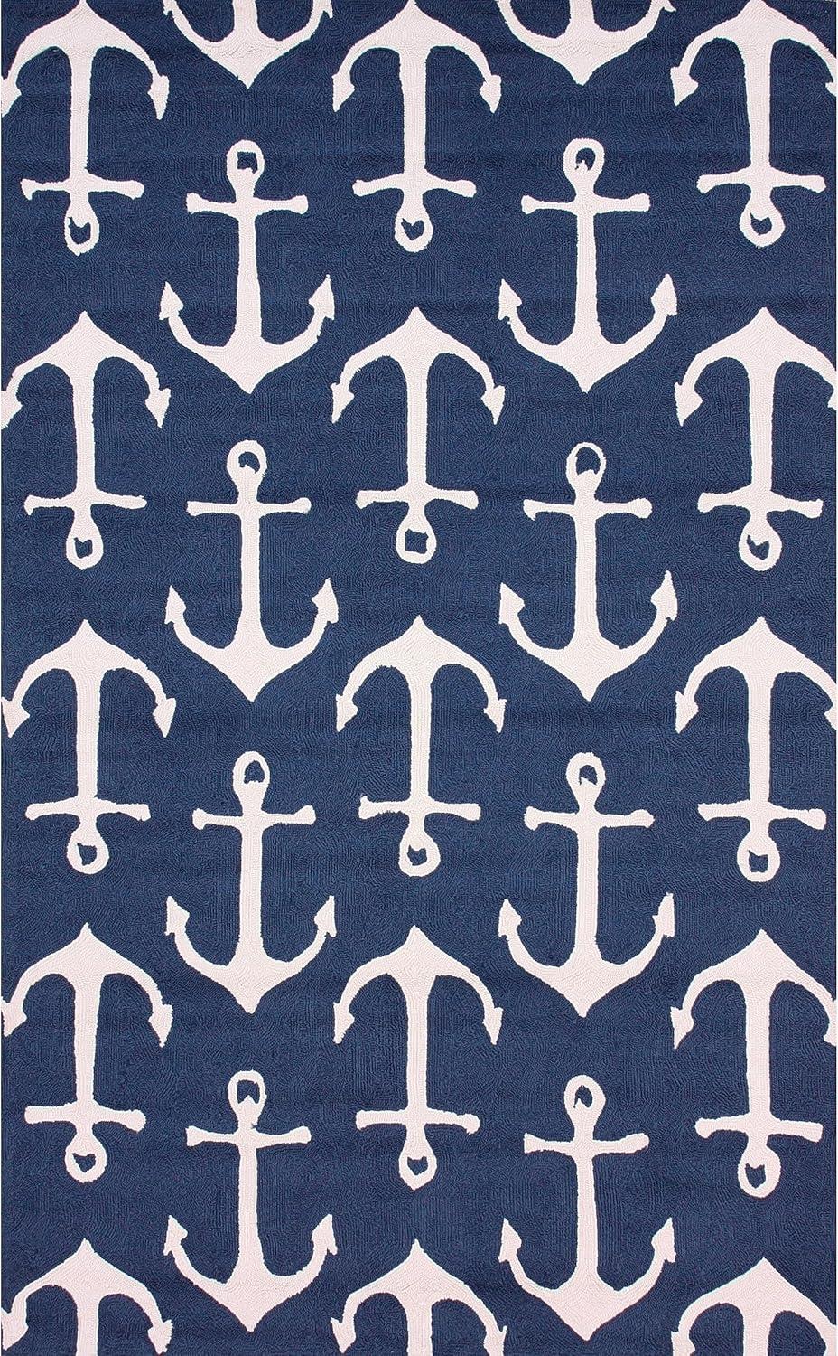 nuLOOM Hand Hooked Despina Indoor/ Outdoor, Navy, 2' x 3' Area Rug