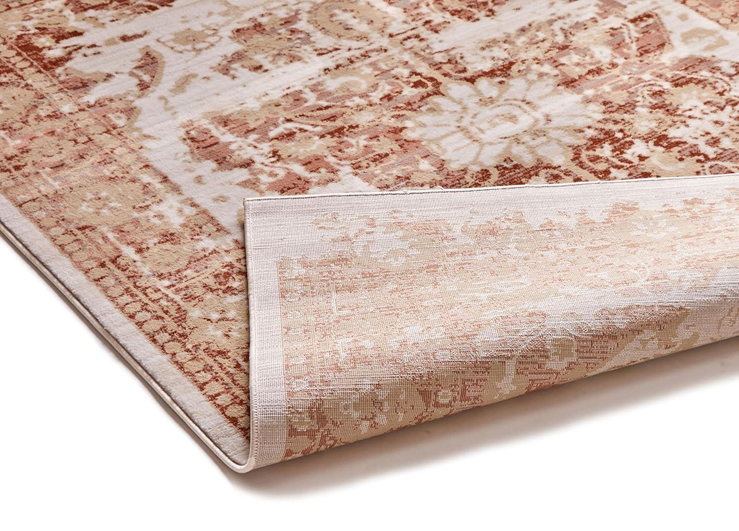Well Woven KE-30-4 Kensington Maxwell Copper Vintage Modern Medallion Area Rug - 3 ft. 11 in. x 5 ft. 3 in.