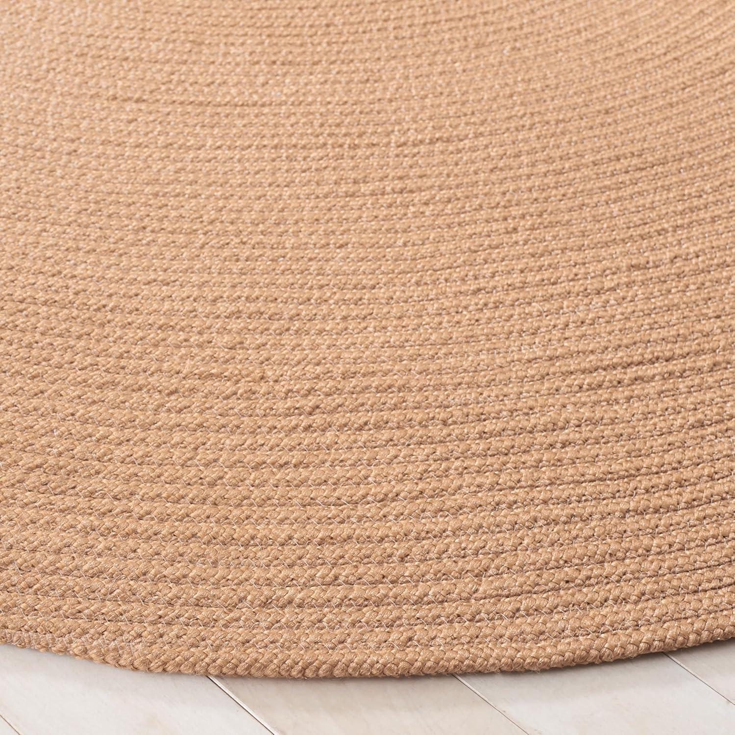 Braided BRD402 Hand Woven Area Rug - Tan - 7' round - Safavieh.