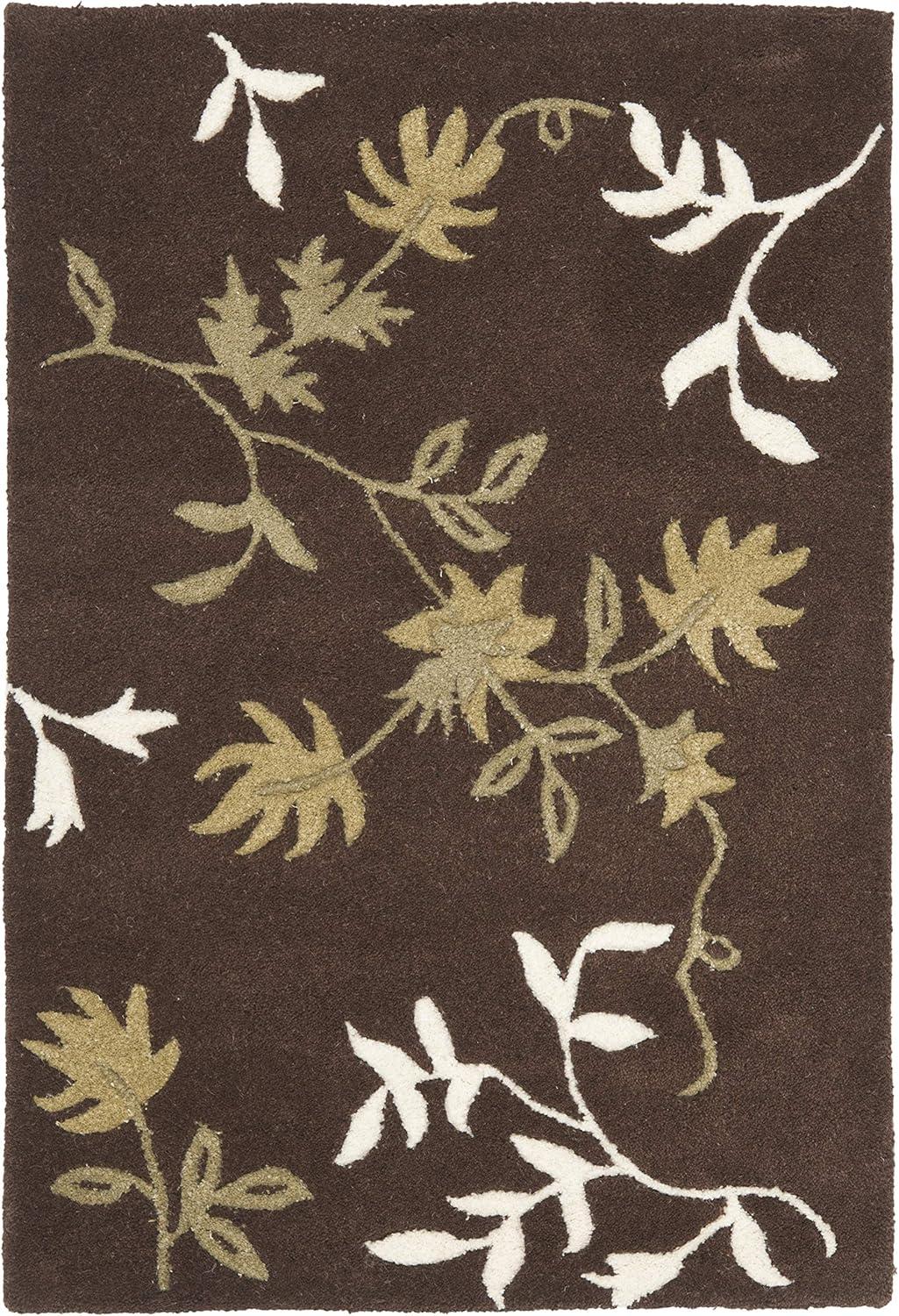 SAFAVIEH Soho Mable Floral Wool Area Rug, Brown, 2' x 3'