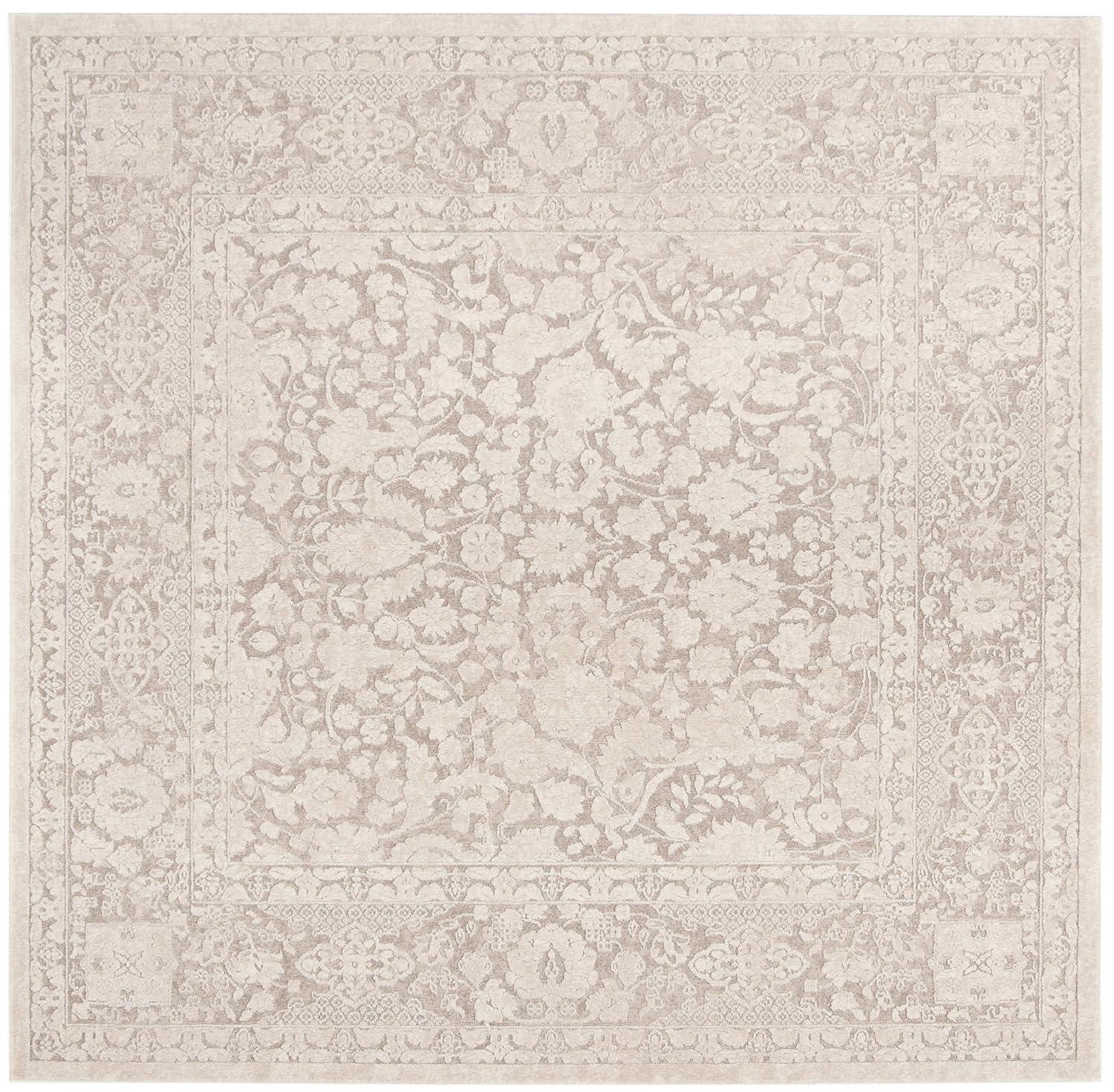 Reflection RFT667 Power Loomed Indoor Area Rug - 6'7"x6'7" - Beige/Cream - Safavieh