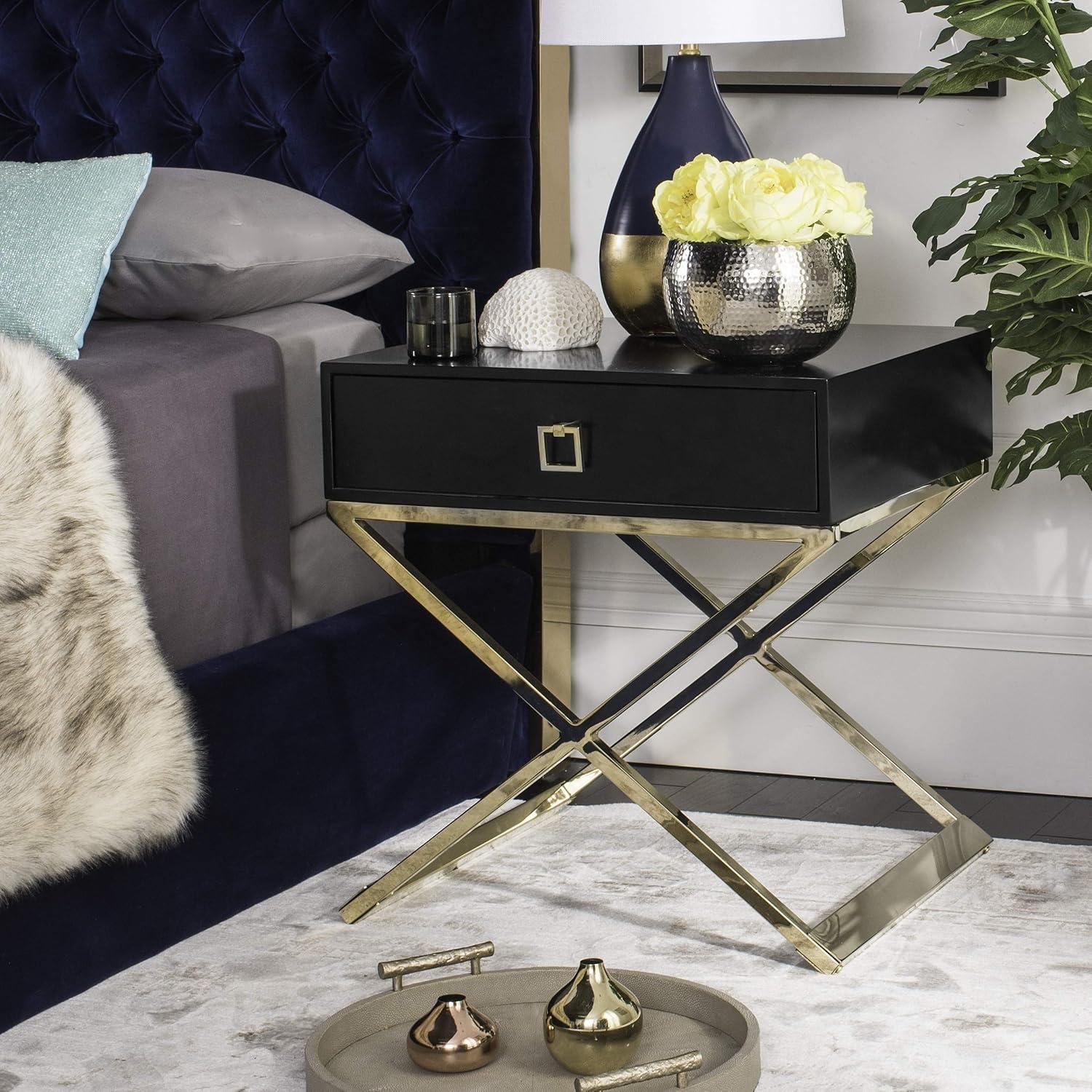 Zarina Modern Cross Leg End Table - White - Safavieh.