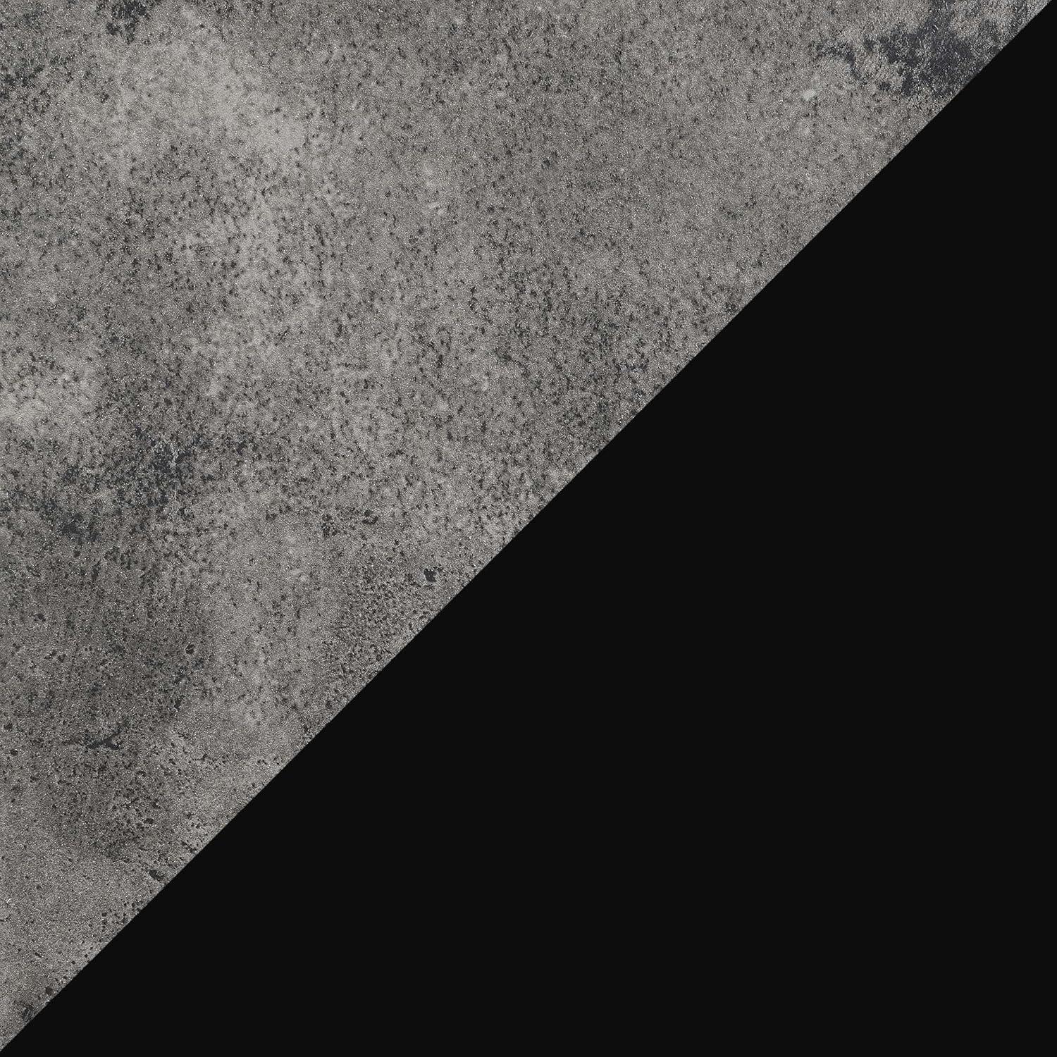 Graystone End Table with Shelf - Cement/Black