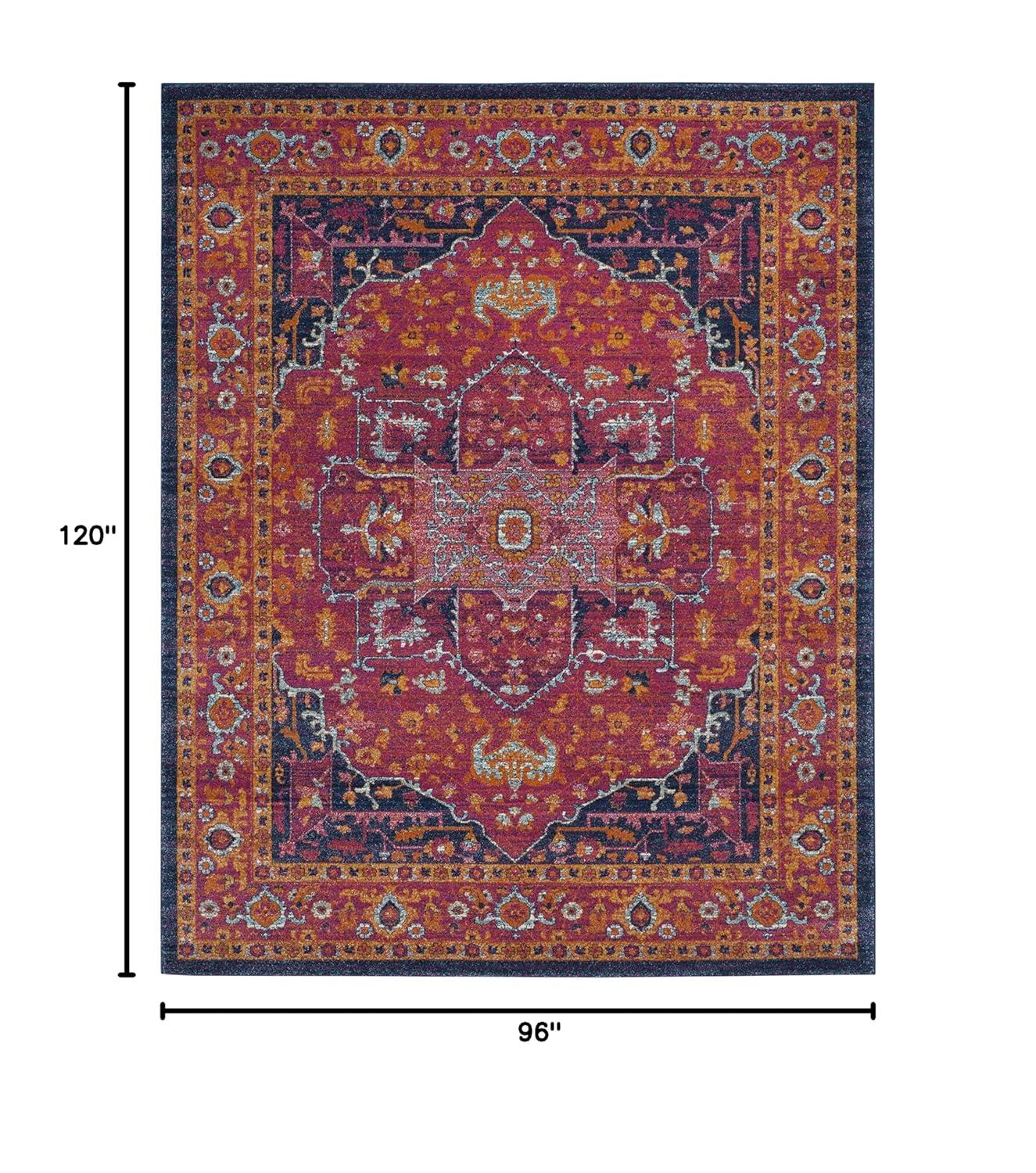 Evoke EVK275 Power Loomed Indoor Area Rug - Fuchsia/Orange - 8'x10' - Safavieh