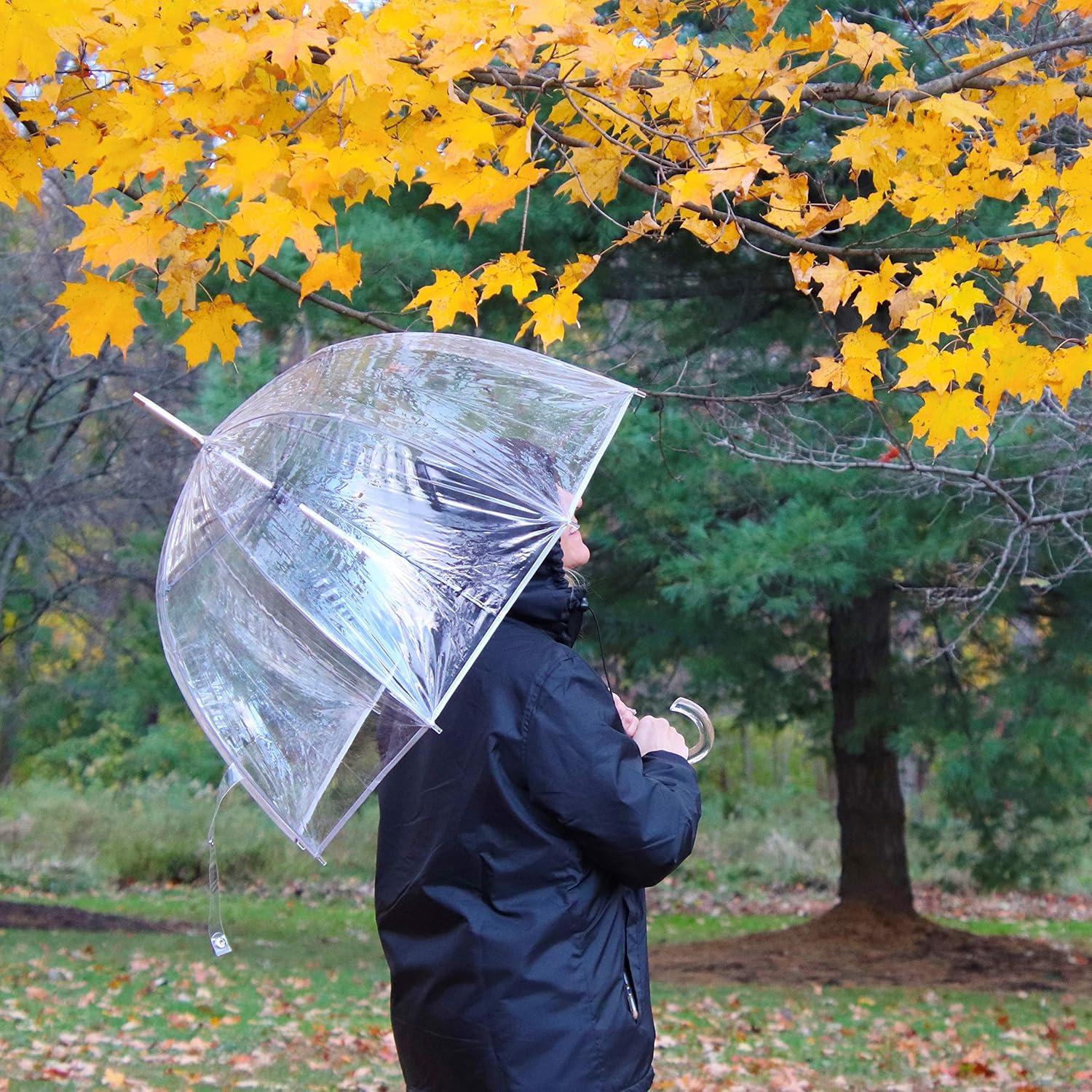 Totes Bubble Rain Umbrella, Clear