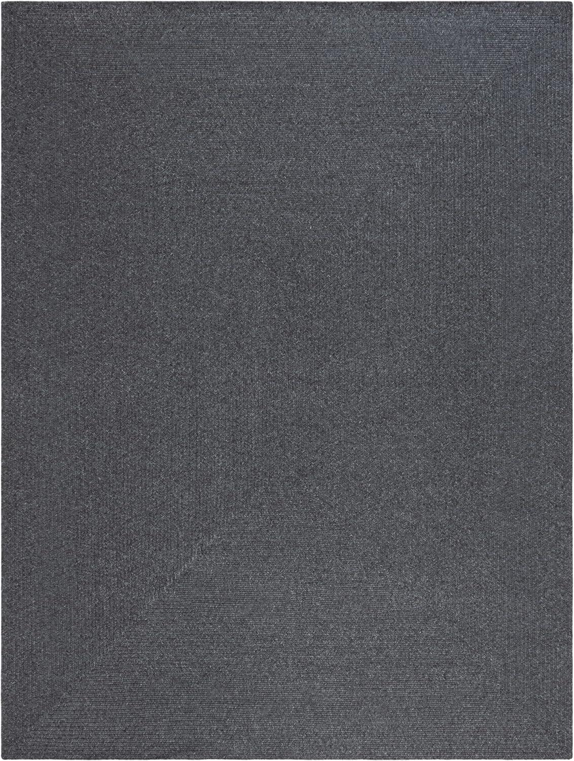 SAFAVIEH Alfombra Reversible Lavable a Máquina con Desgaste de Gino Trenzado, Negro, 10' x 14'