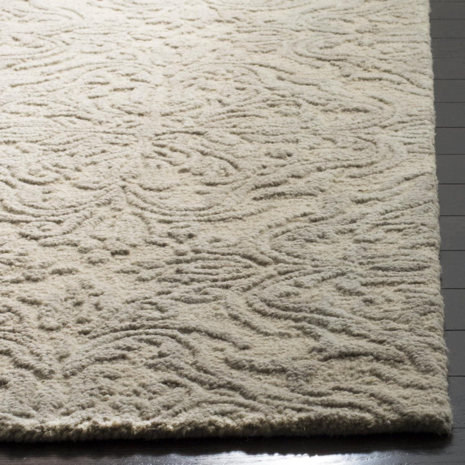 Blossom BLM103 Hand Tufted Area Rug - Ivory/Grey - 4'x4' - Safavieh.