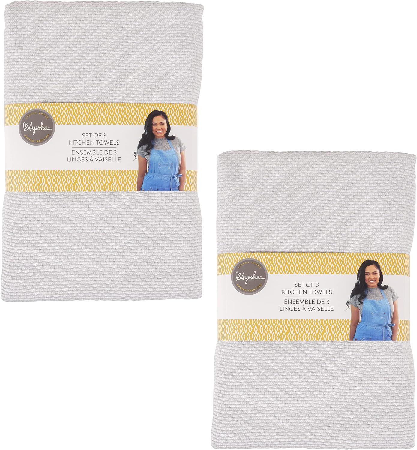 KAF Home Ayesha Curry Mixed Kitchen Towel Set | Set of 6 Terry Towels | Perfect for Spills, Drying Dishes, and Cooking